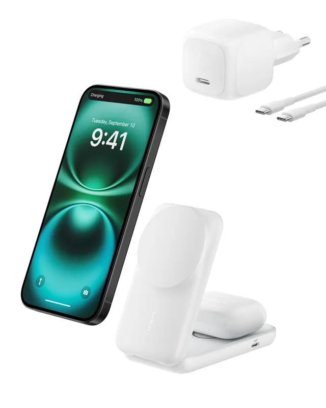 belkin-ultracharge-station-de-charge-2-en-1-induction-qi2-25w-pour-iphone-airpod image 1