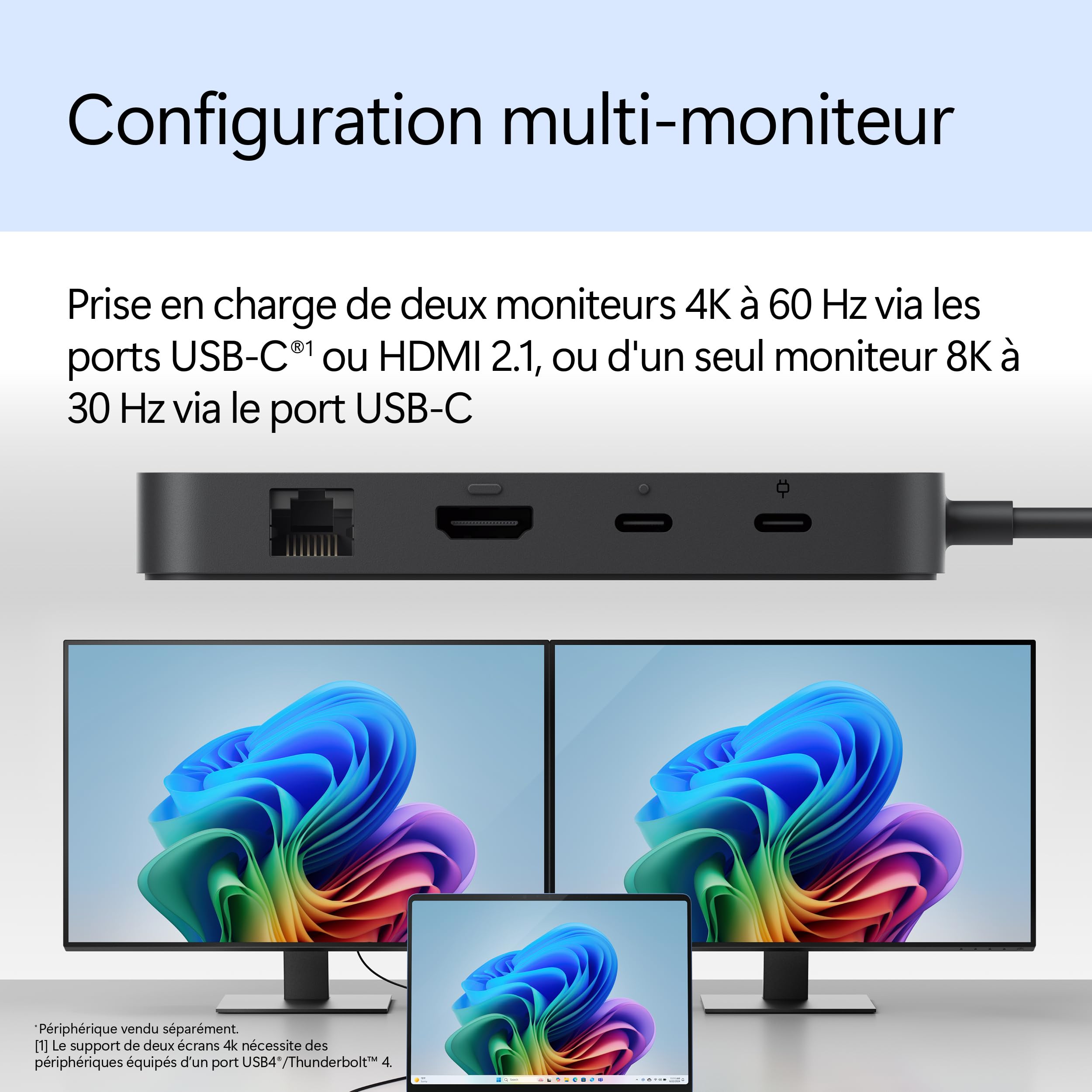 microsoft-surface-dock-usb4-2x-usb-c-usb-a-hdmi-ethernet-65w image 6