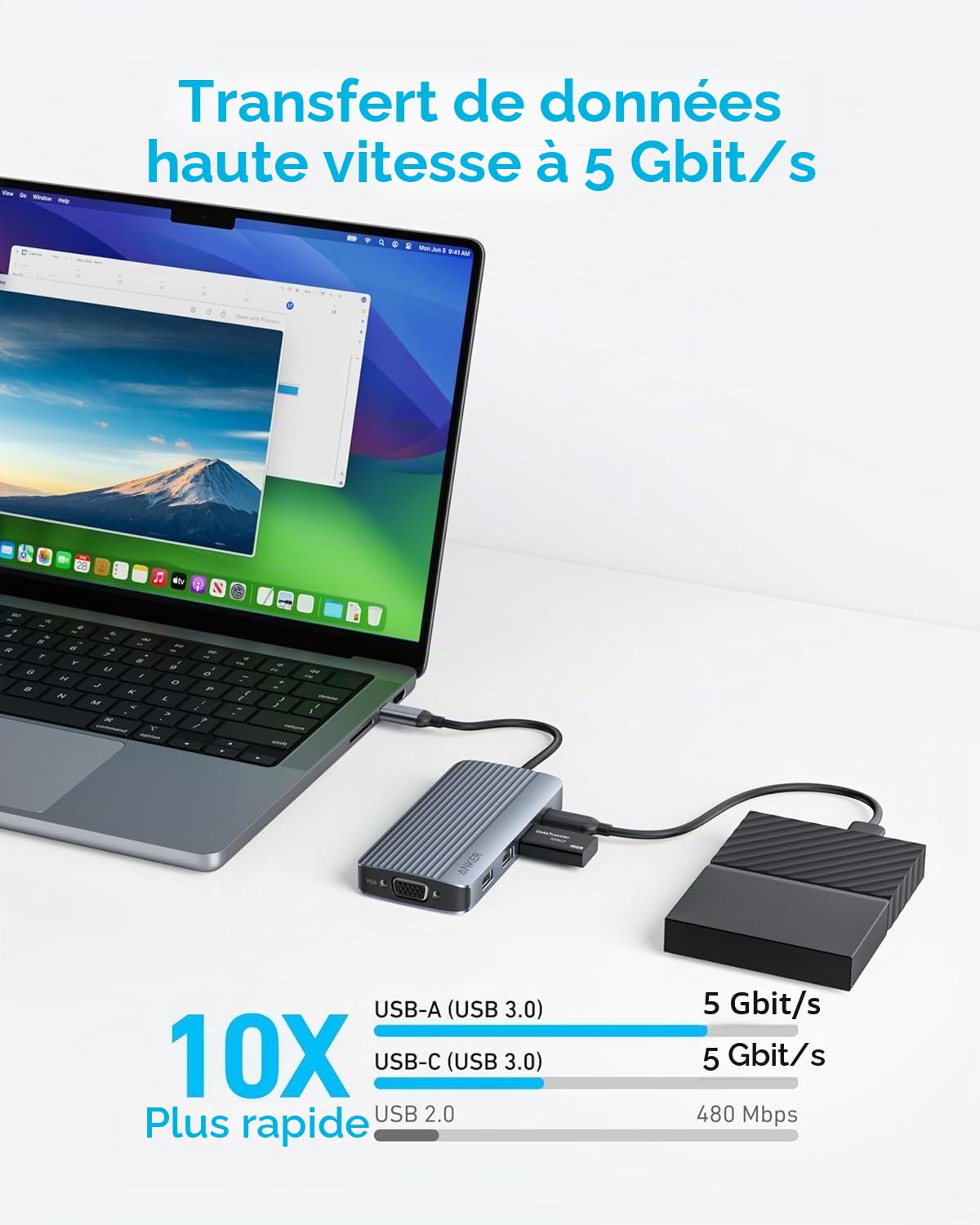 anker-hub-usb-c-8-en-1-triple-display-2x-hdmi-4k-vga-1080p image 4
