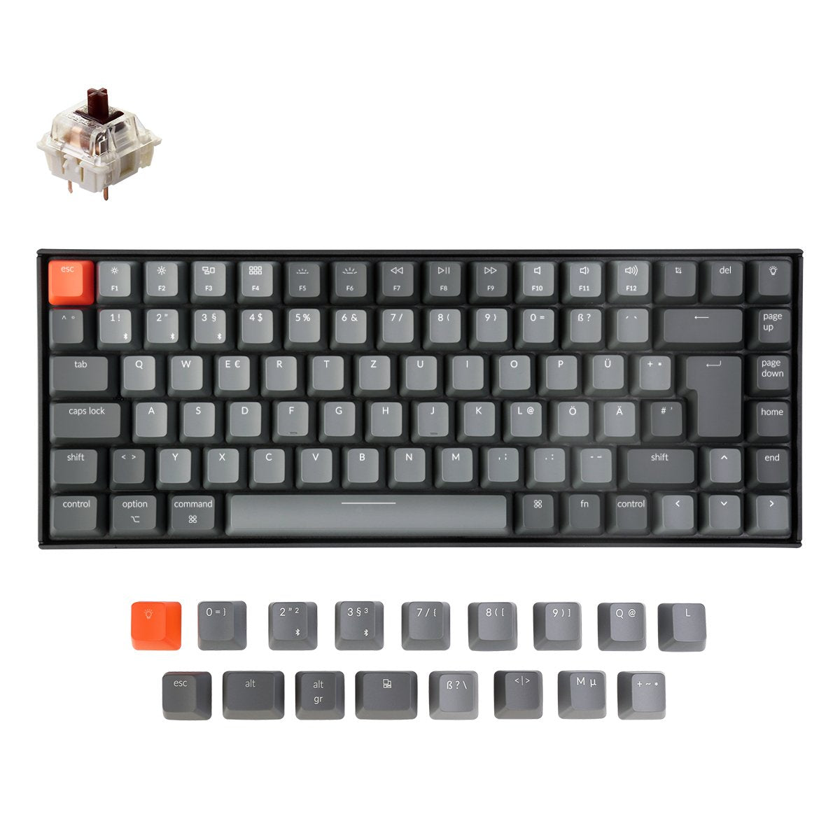 keychron-k2-version-2-clavier-m-canique-sans-fil-iso-de-allemand-qwertz image 3