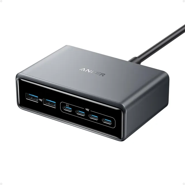 anker-prime-chargeur-usb-c-gan-200w-station-bureau-6-ports-pd image 1