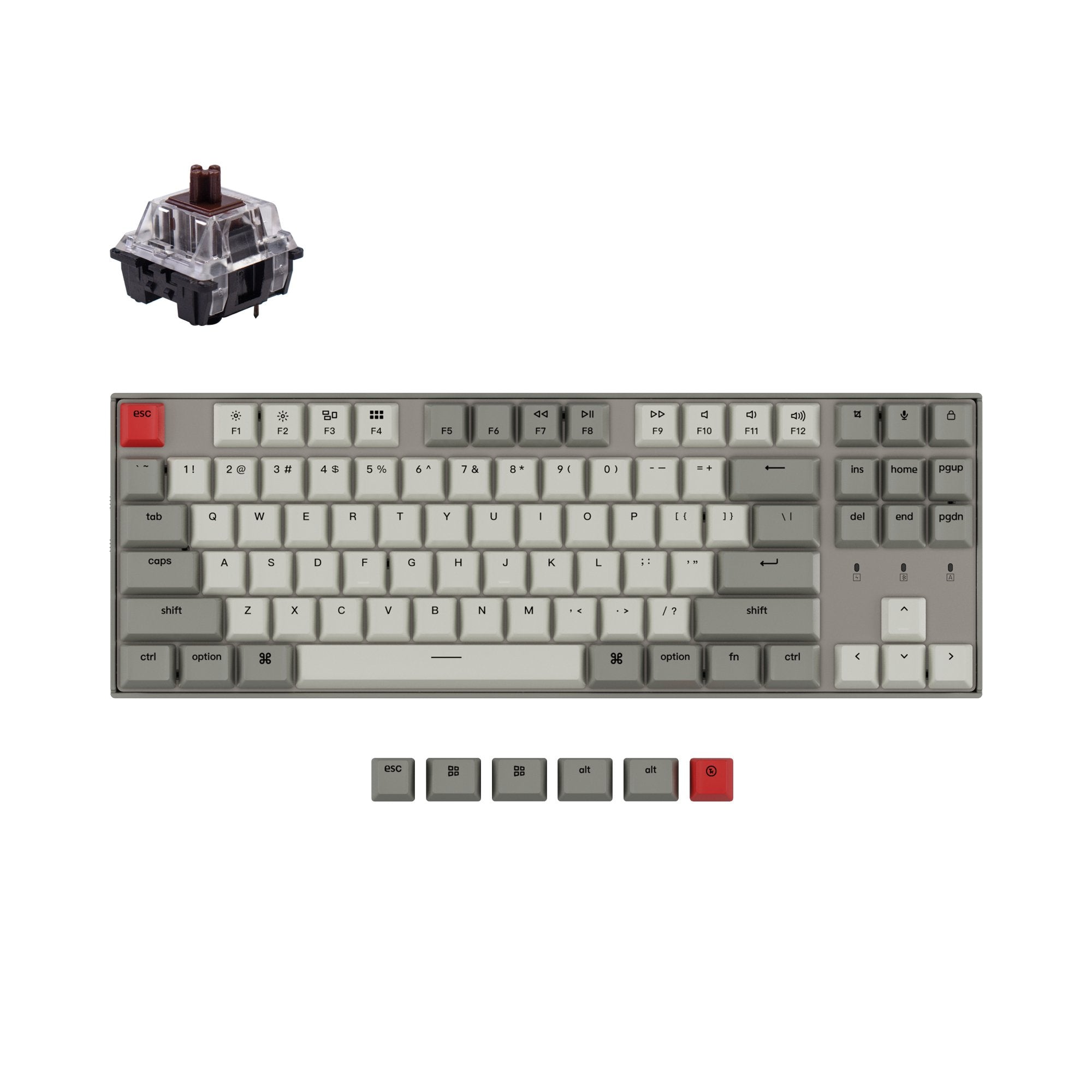 keychron-k8-non-backlight-clavier-m-canique-sans-fil-tenkeyless-ansi-us image 3