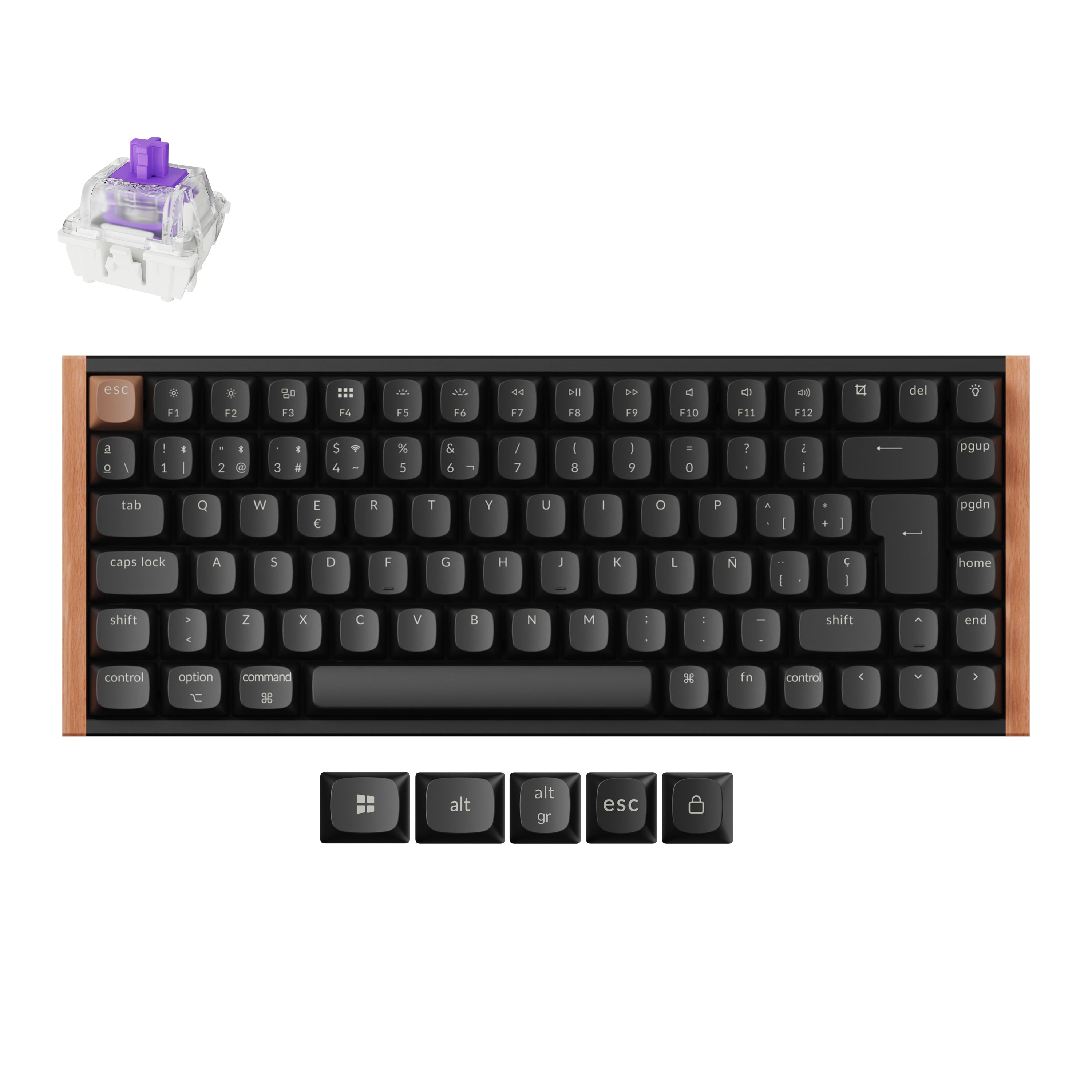keychron-k2-he-clavier-custom-magn-tique-sans-fil-75-gateron-double-rail image 7