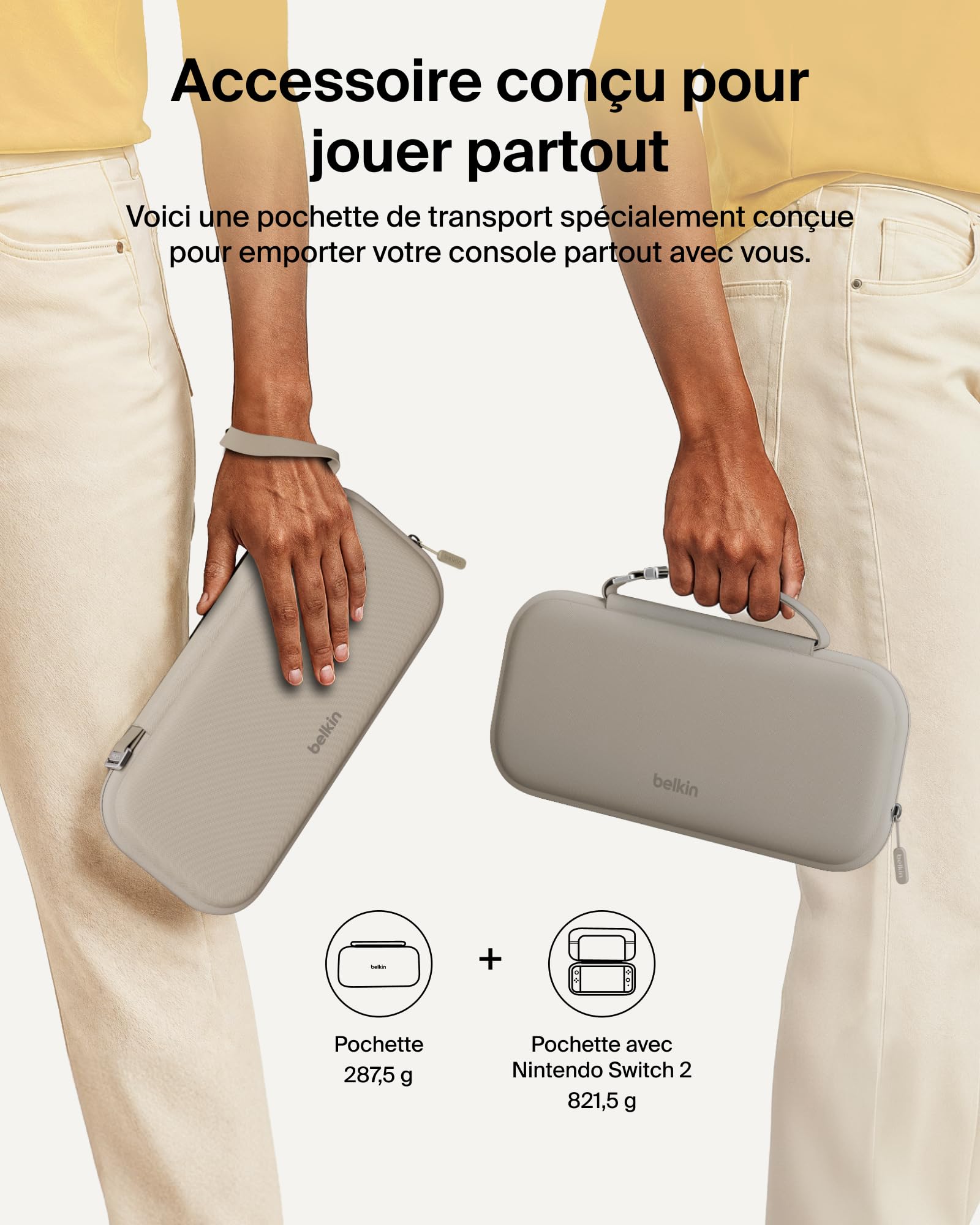 belkin-gaming-pochette-nintendo-switch-2-rigide-12-cartes-airtag-beige image 4