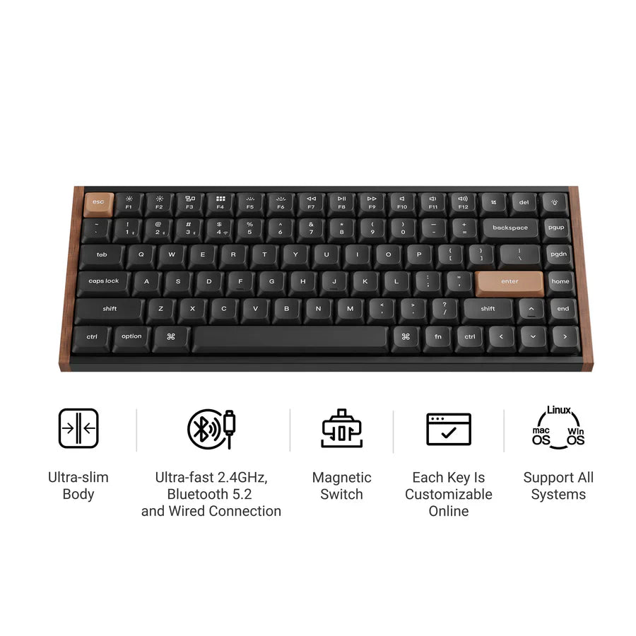 keychron-k3-he-clavier-sans-fil-magn-tique-low-profile-75-switchs-lime-he image 1