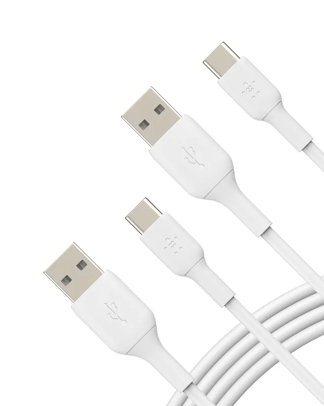 belkin-boostcharge-c-ble-usb-c-vers-usb-a-1-m-blanc-pack-de-2 image 1