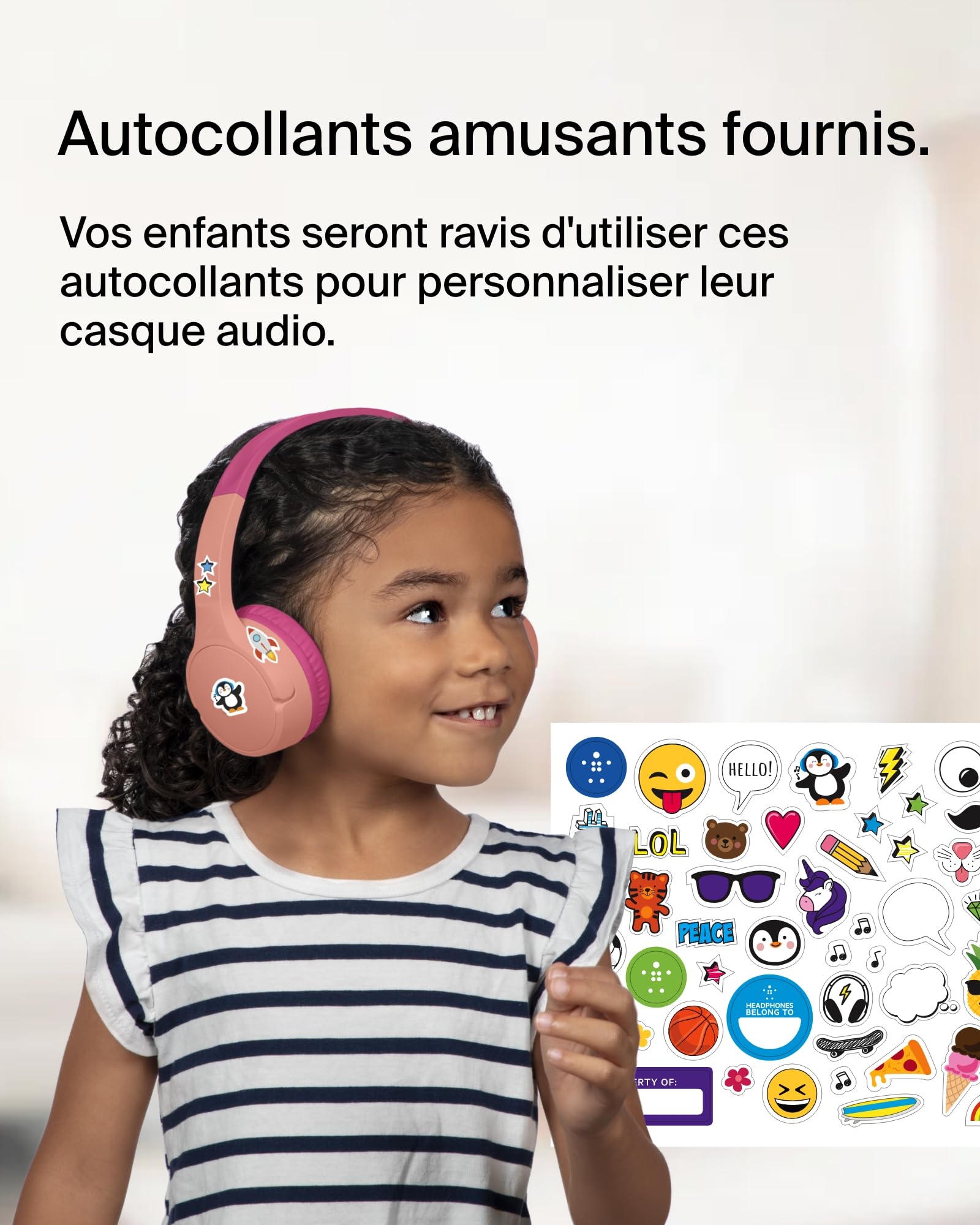 belkin-soundform-mini-casque-enfant-bluetooth-30h-circum-aural-rose image 8