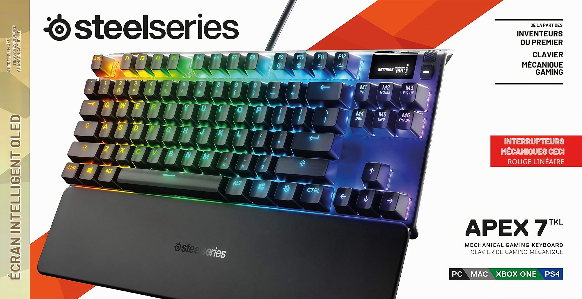 steelseries-apex-7-tkl-clavier-gaming-m-canique-azerty-switches-rouges-oled image 7
