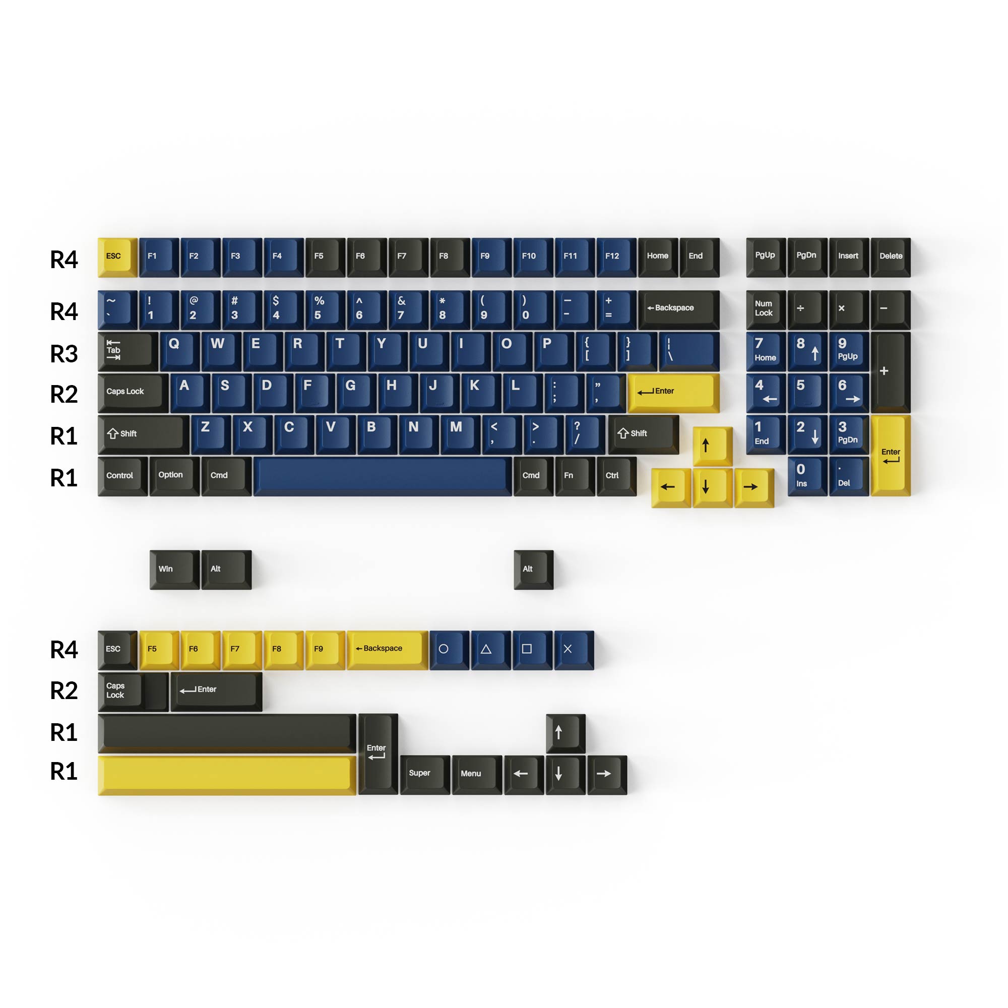 keychron-royal-cherry-profile-double-shot-pbt-set-complet-de-keycaps image 2