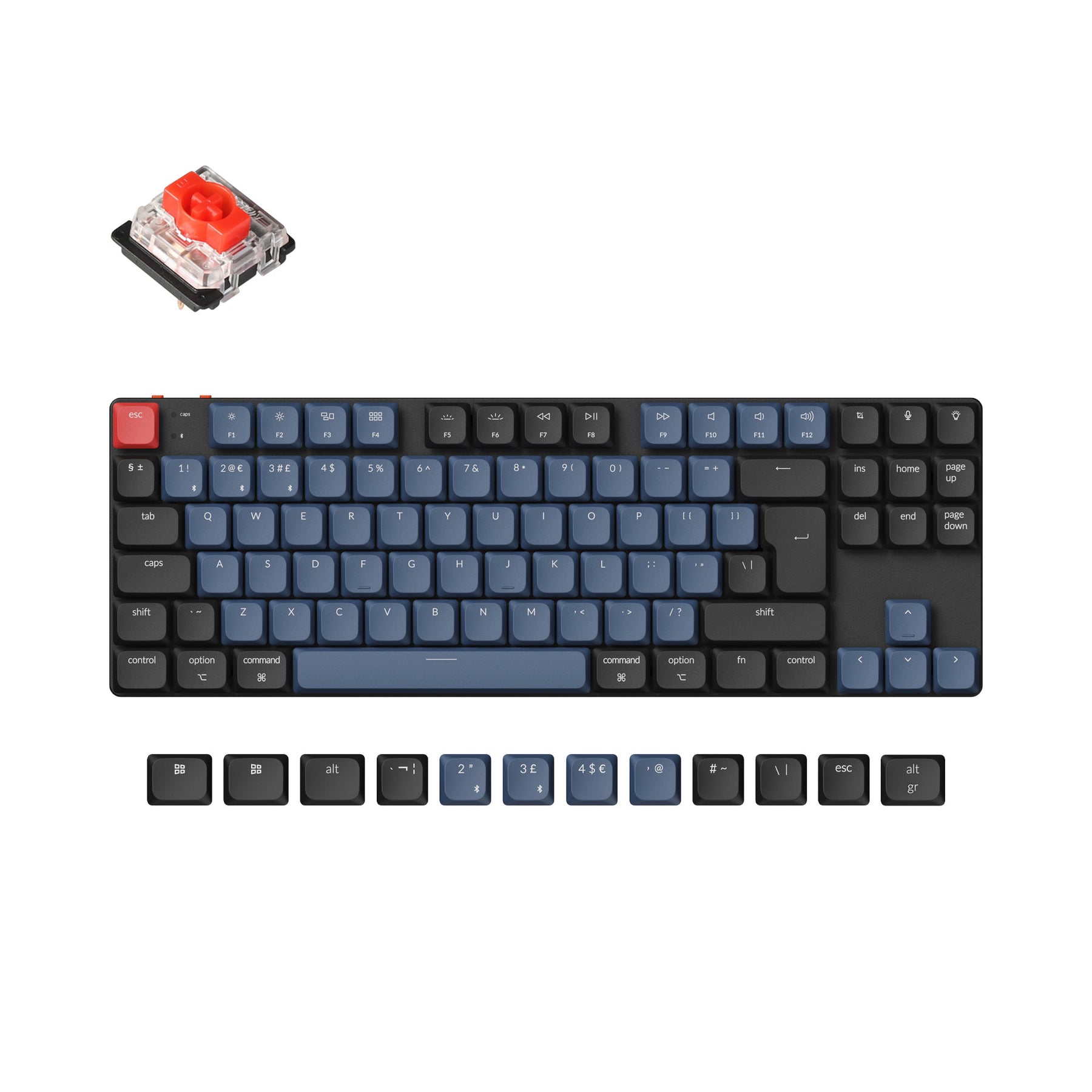clavier-m-canique-sans-fil-ultra-fin-keychron-k1-pro-qmk-via-iso-80-tkl image 3