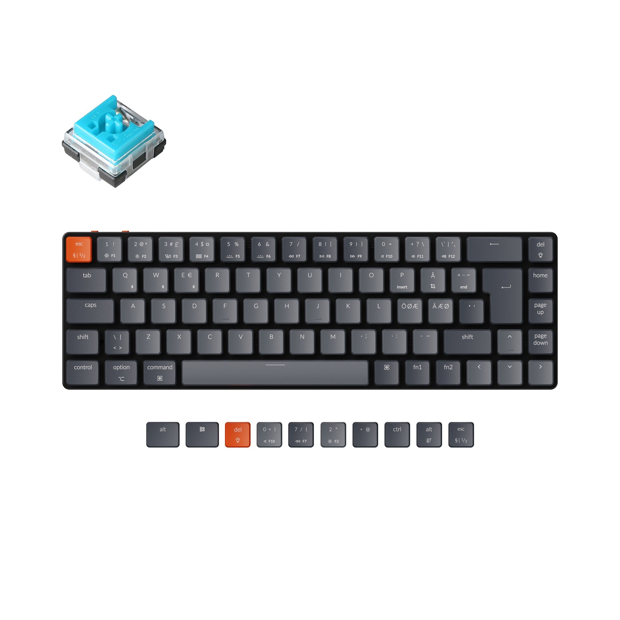 keychron-k7-ultra-fin-clavier-m-canique-sans-fil-nordic-iso-65 image 2