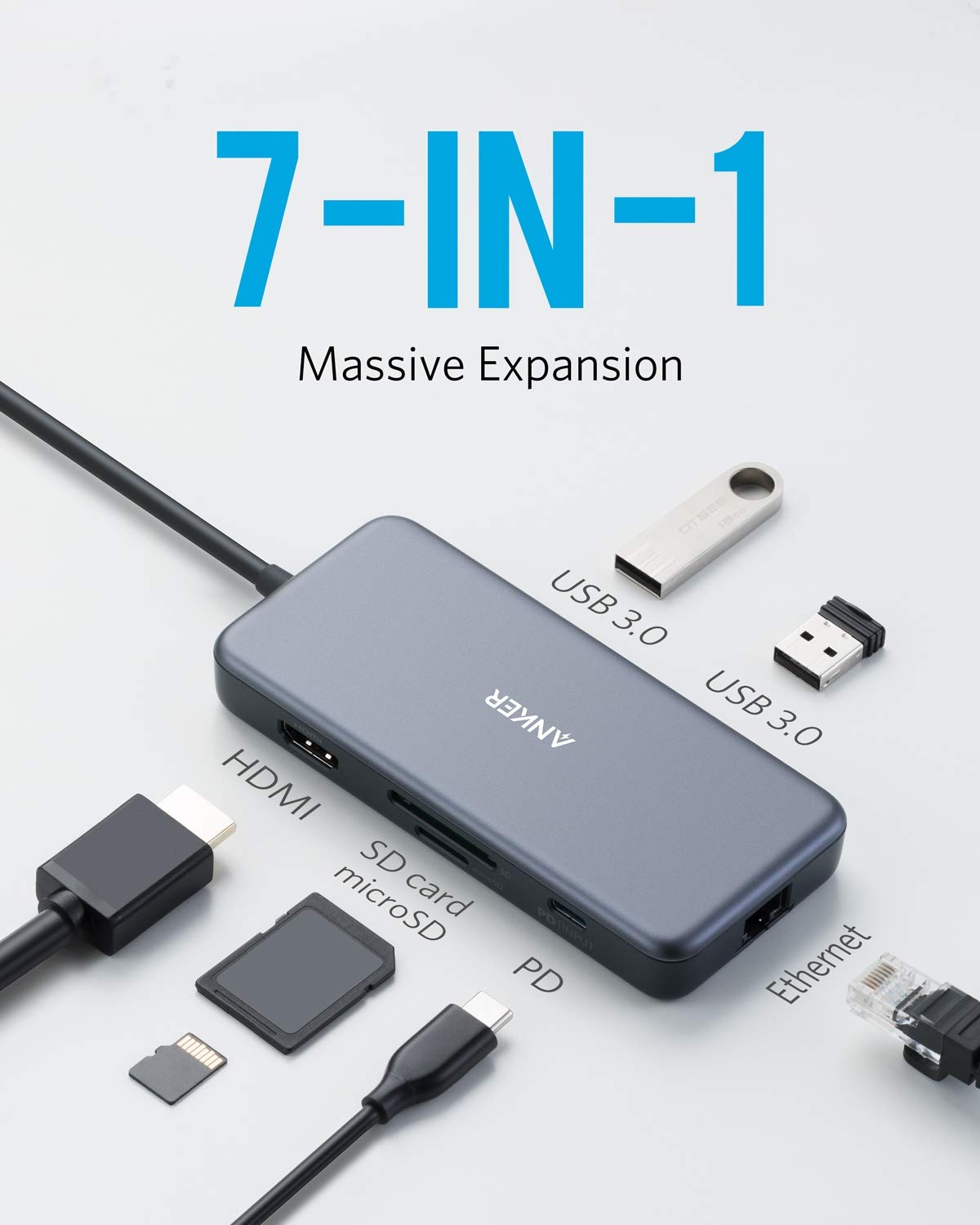 anker-powerexpand-hub-usb-c-7-en-1-hdmi-4k-ethernet-gigabit-60w-pd-2x-usb-a-sd-m image 2