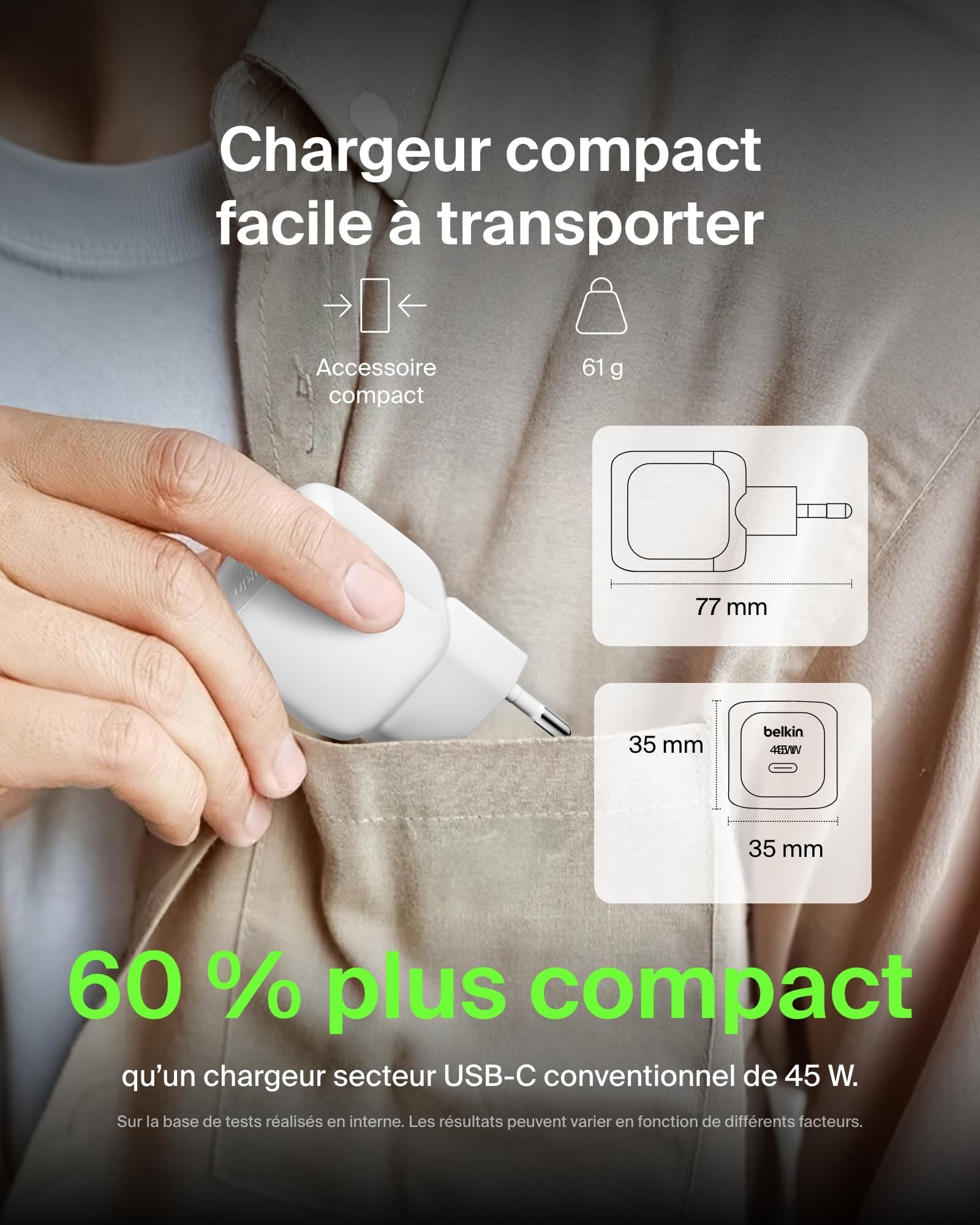 belkin-boostcharge-chargeur-secteur-compact-usb-c-pd-45w-blanc image 3