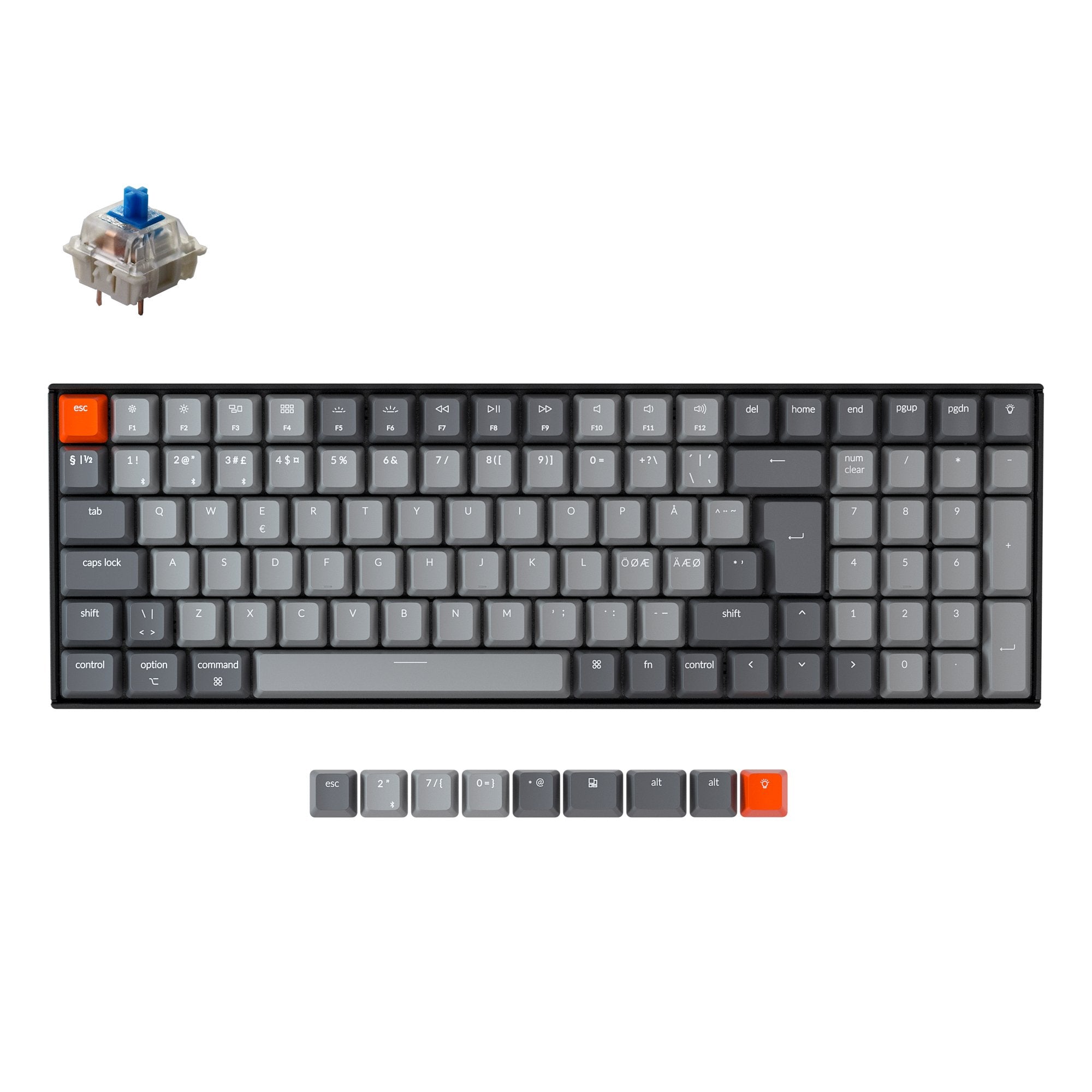 keychron-k4-v2-clavier-m-canique-sans-fil-96-iso-nordique image 2