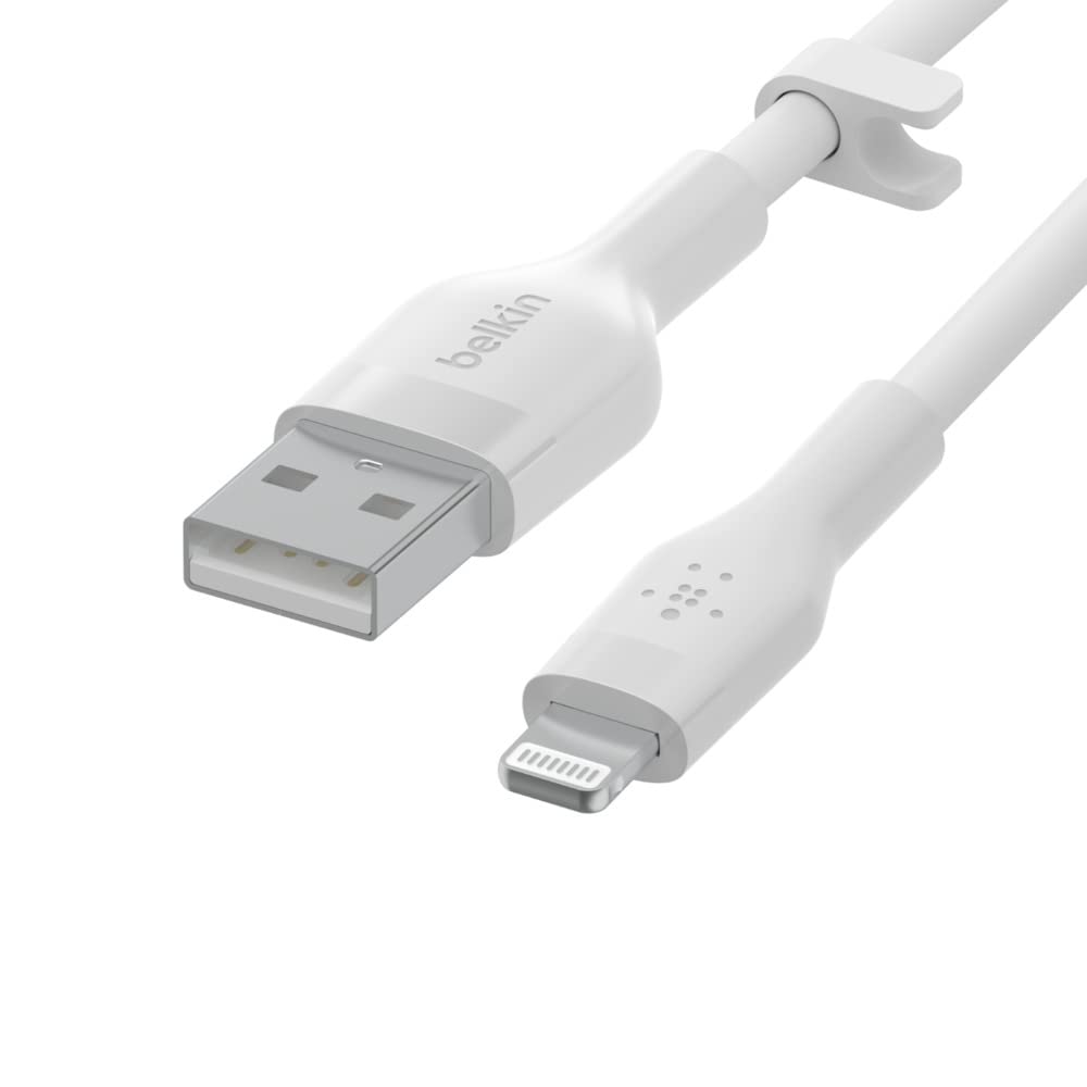 belkin-boostcharge-flex-c-ble-usb-a-vers-lightning-silicone-3-m-blanc image 4