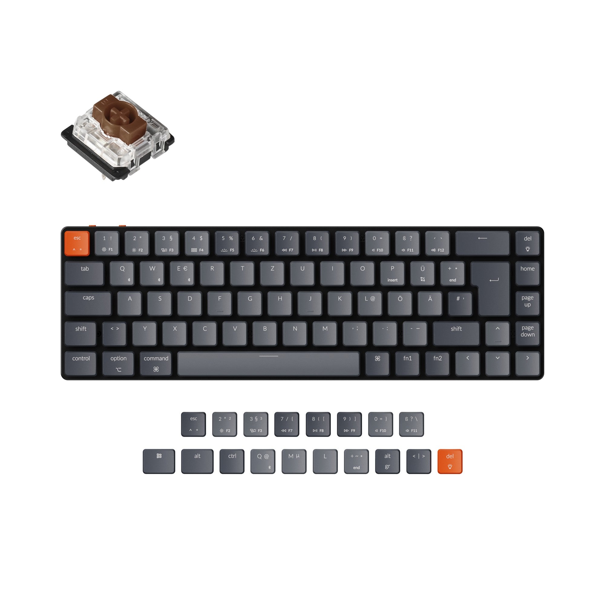 keychron-k7-clavier-m-canique-sans-fil-ultra-fin-65-allemand-iso-de image 3