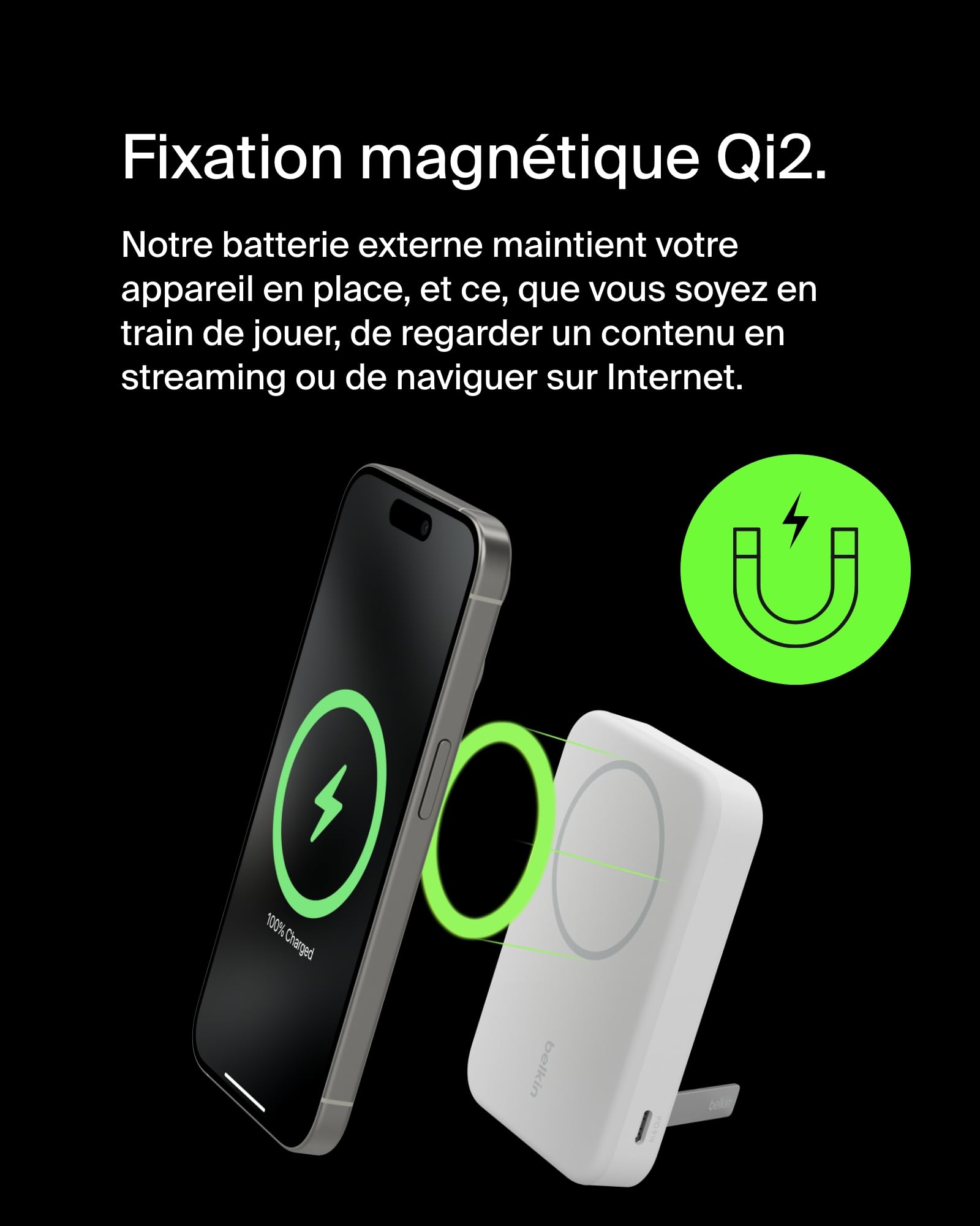 belkin-boostcharge-pro-batterie-externe-qi2-8000-mah-15w-magsafe-blanche-avec-su image 5
