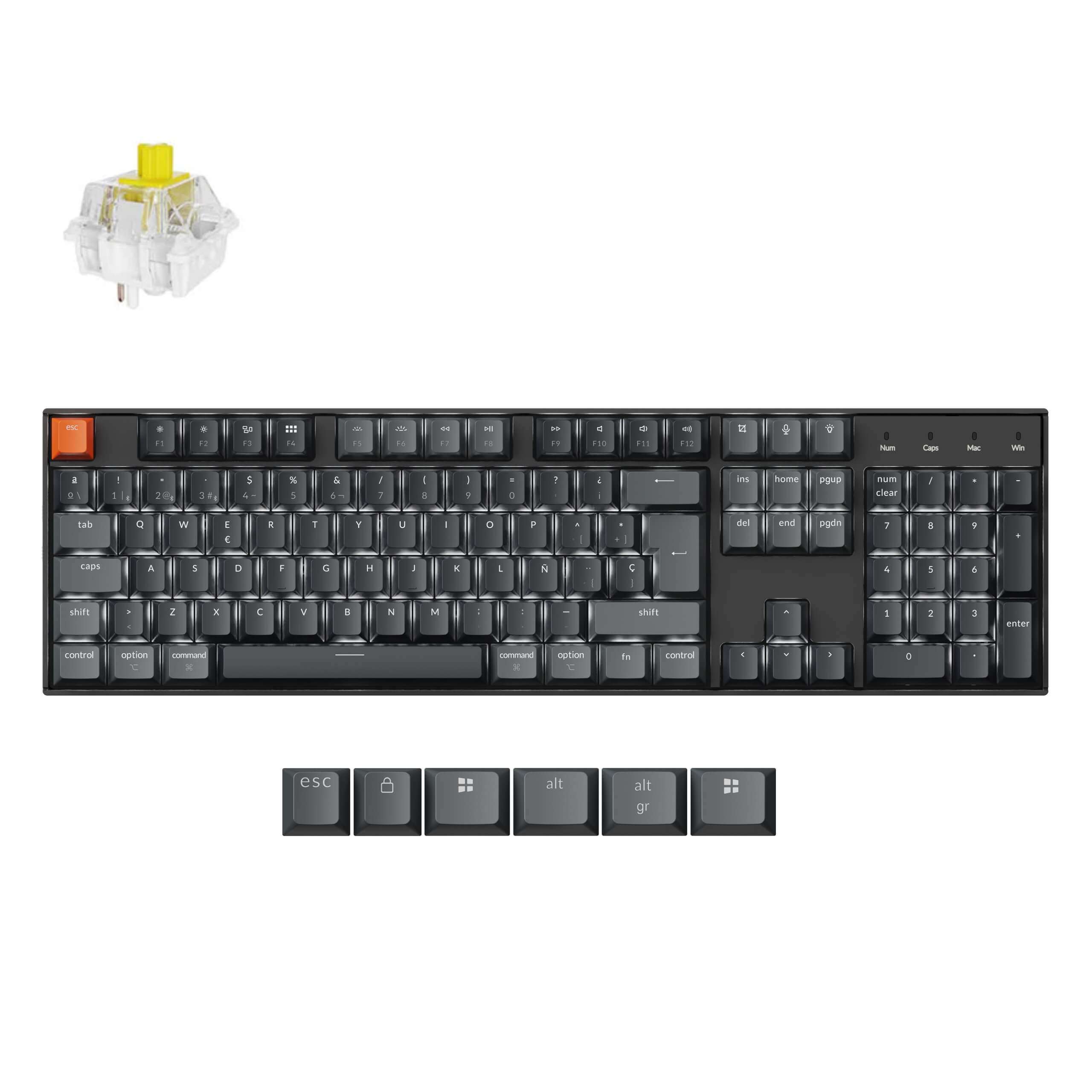 keychron-k10-qmk-version-2-clavier-m-canique-sans-fil-100-layout-iso image 7