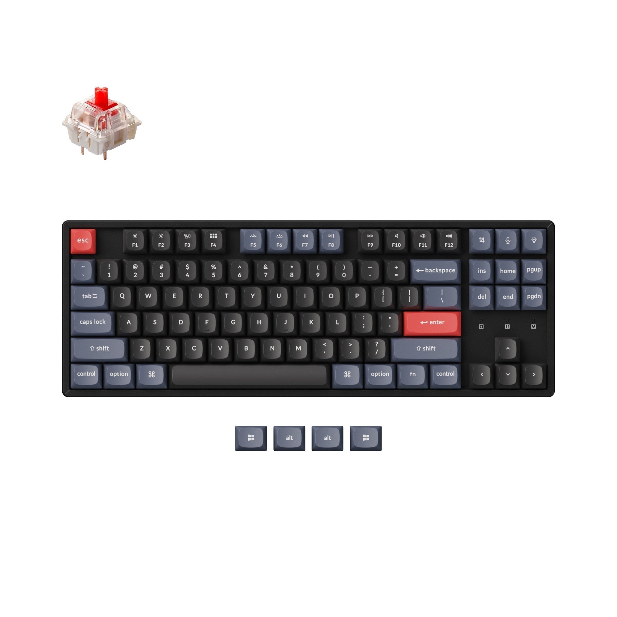 keychron-k8-pro-clavier-m-canique-sans-fil-80-tkl-qmk-via-us-ansi image 7