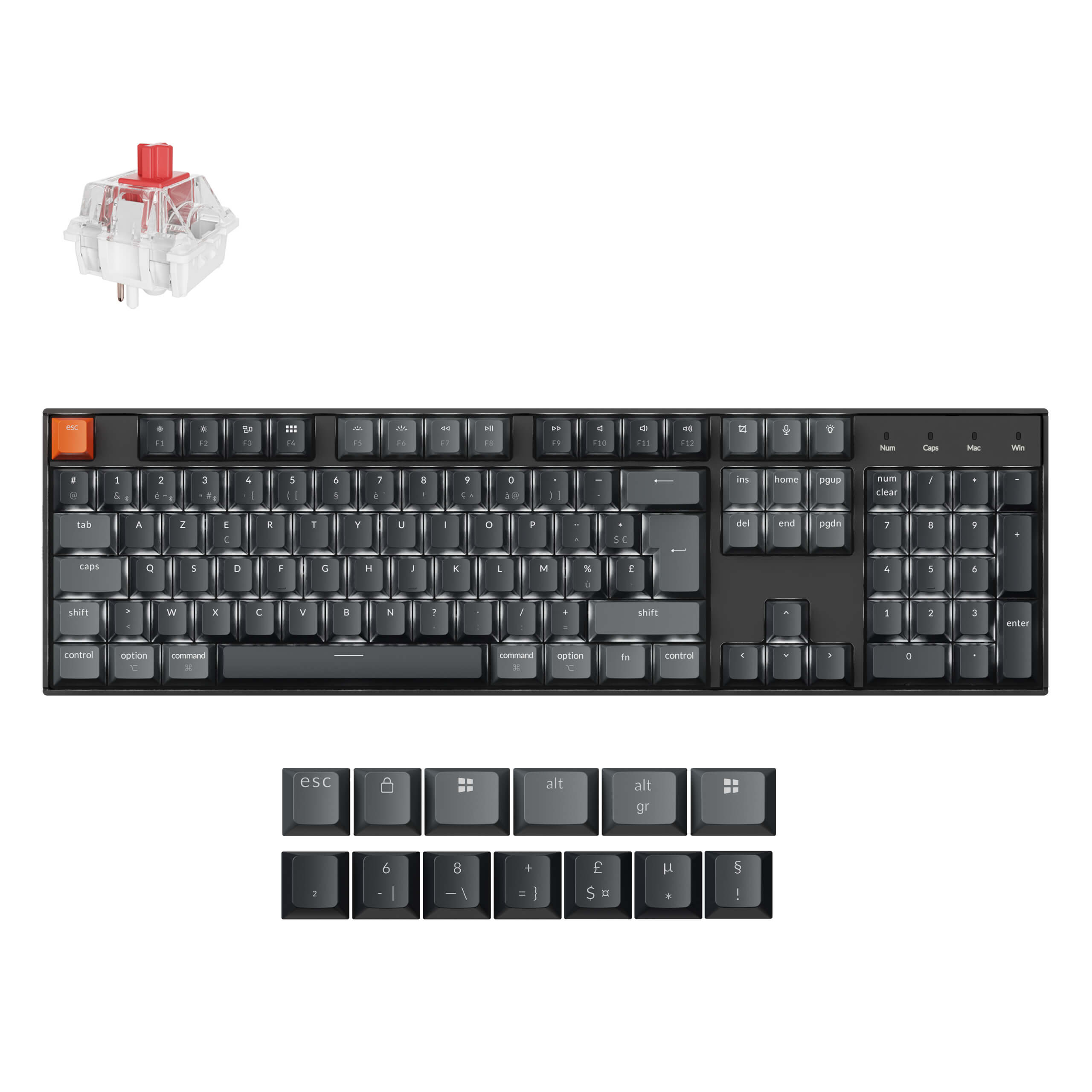 keychron-k10-qmk-version-2-clavier-m-canique-sans-fil-100-layout-iso image 3