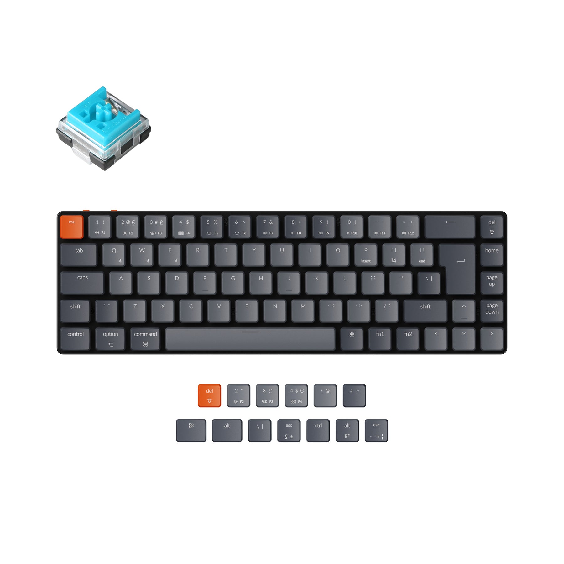 keychron-k7-ultra-slim-clavier-m-canique-sans-fil-uk-iso image 8