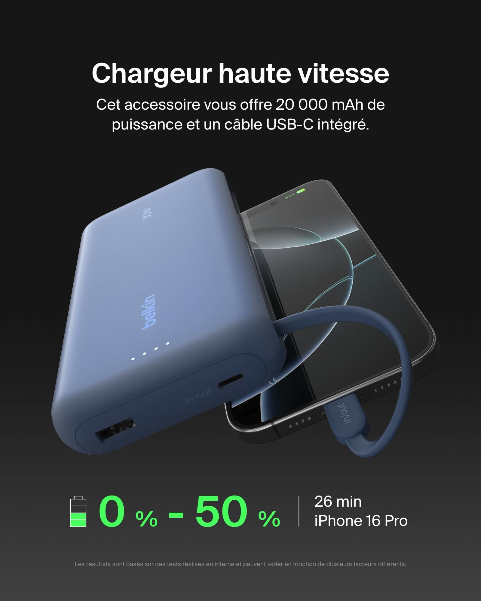 belkin-boostcharge-batterie-externe-20000-mah-30w-avec-c-ble-usb-c-int-gr-bleu image 2