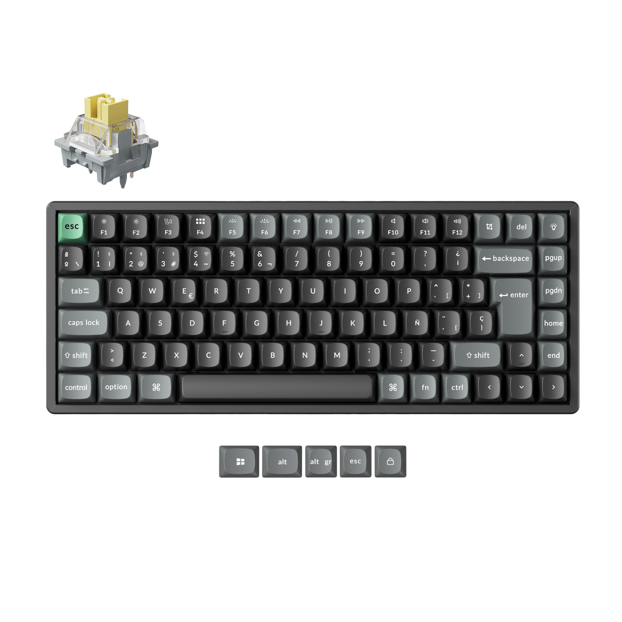 keychron-k2-ultra-8k-clavier-m-canique-custom-sans-fil-75-iso image 3