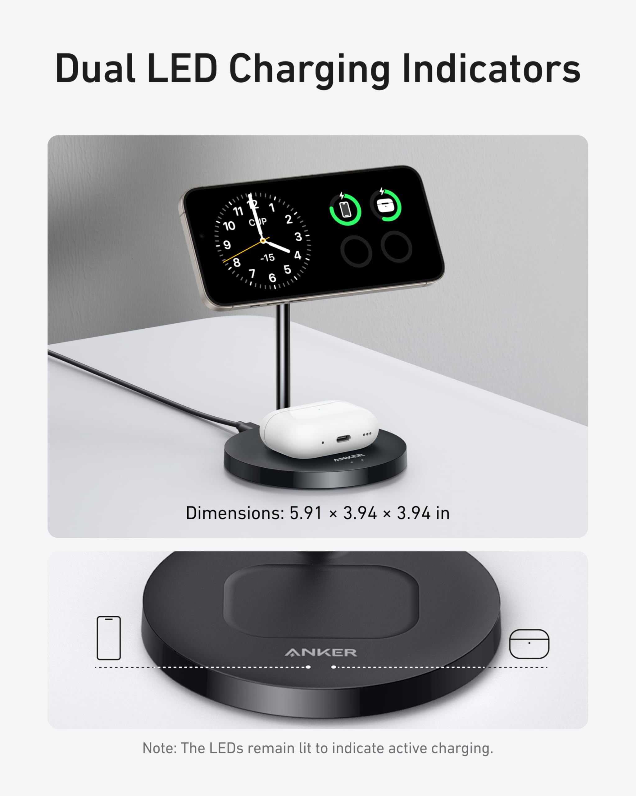 anker-chargeur-induction-qi2-magsafe-15w-support-2-en-1-ajustable-iphone-airpods image 5
