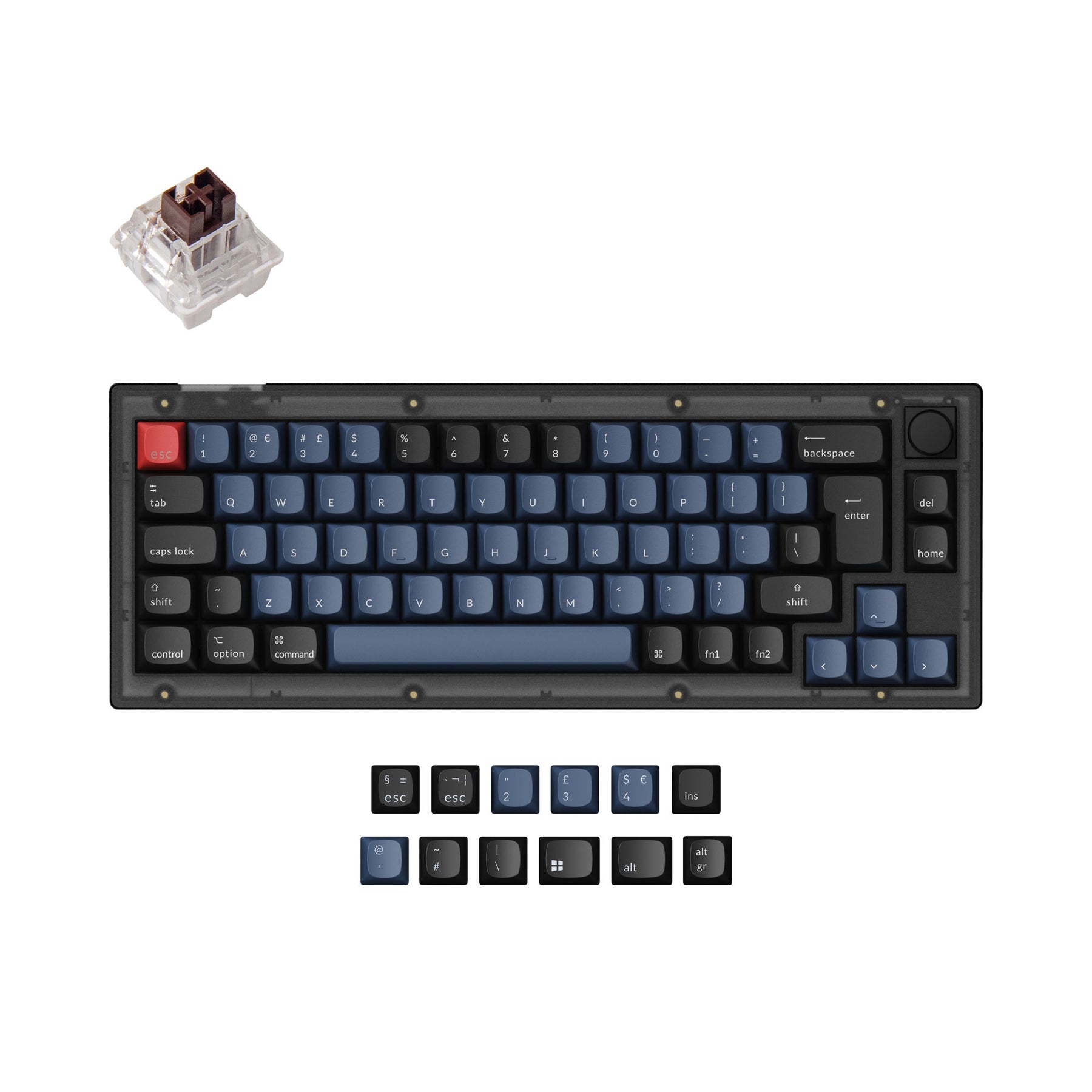keychron-v2-qmk-clavier-m-canique-custom-filaire-75-collection-iso image 2