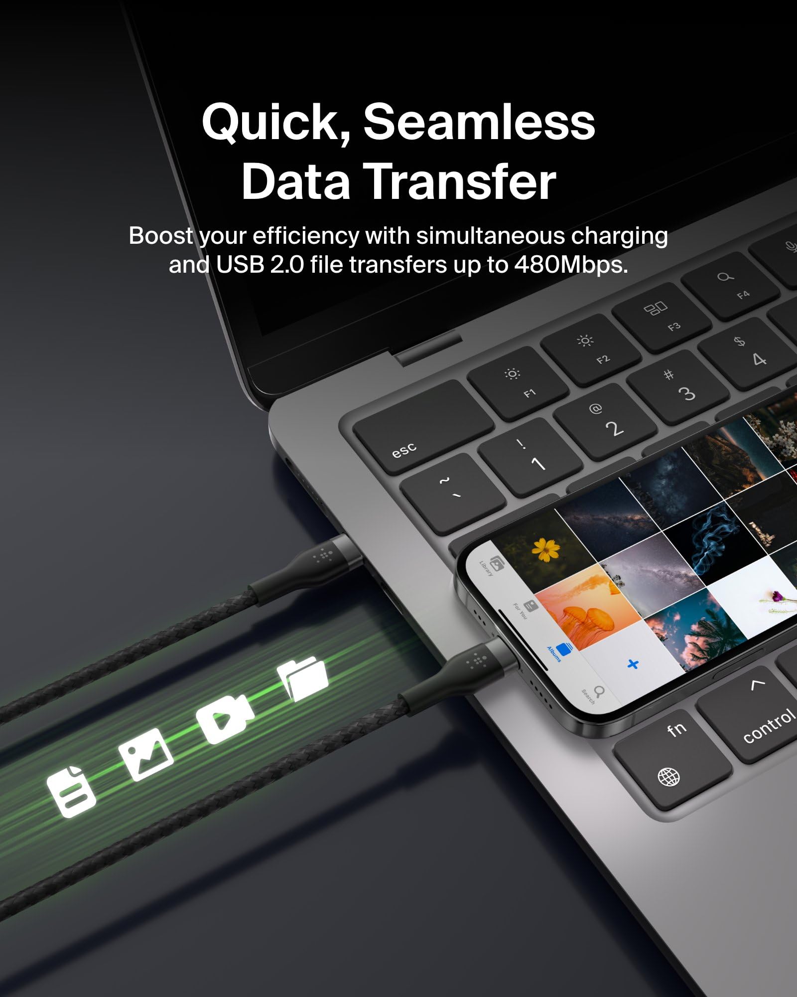 belkin-boostcharge-pro-flex-c-ble-usb-c-vers-usb-c-2-m-noir image 6