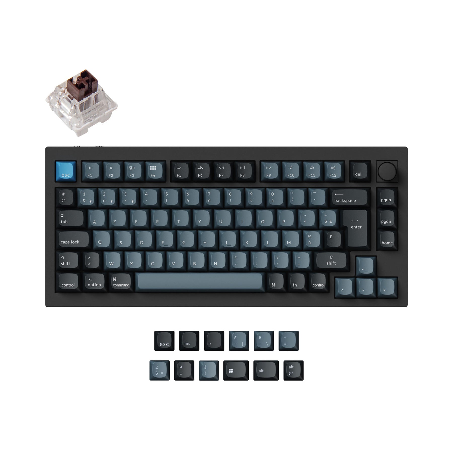 keychron-q1-pro-qmk-via-clavier-m-canique-custom-sans-fil-iso-layout-fr-de-uk-no image 2