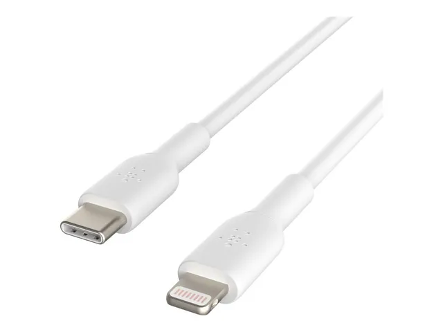 belkin-boost-charge-c-ble-usb-c-vers-lightning-mfi-1-m-blanc image 1