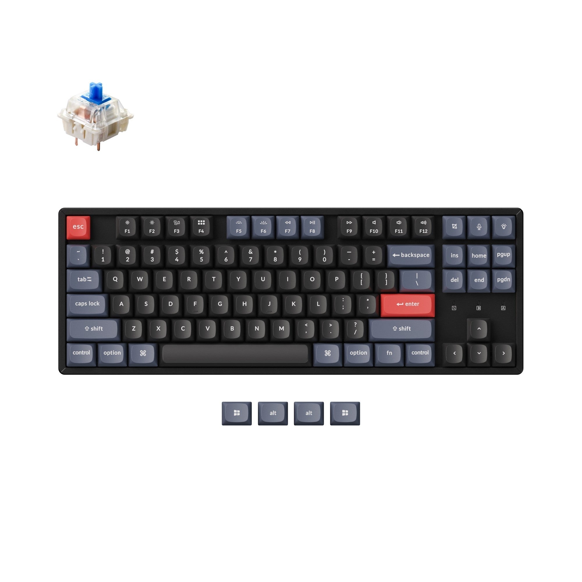 keychron-k8-pro-clavier-m-canique-sans-fil-80-tkl-qmk-via-us-ansi image 8