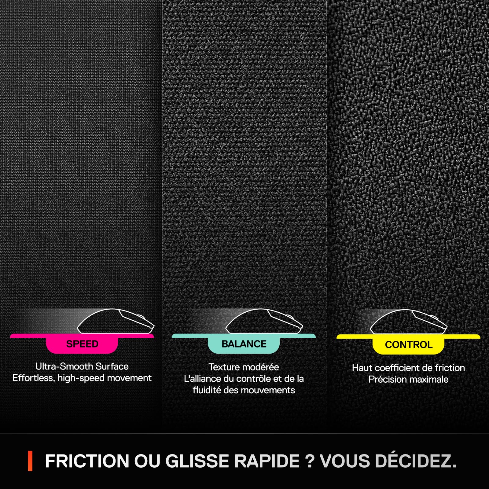 steelseries-qck-l-performance-speed-tapis-de-souris-gaming-490-x-420-mm image 6