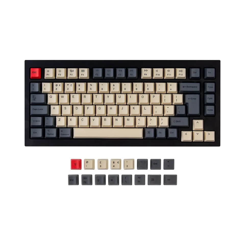 keychron-set-de-touches-iso-oem-dye-sub-pbt-q1-k2-carbon image 1