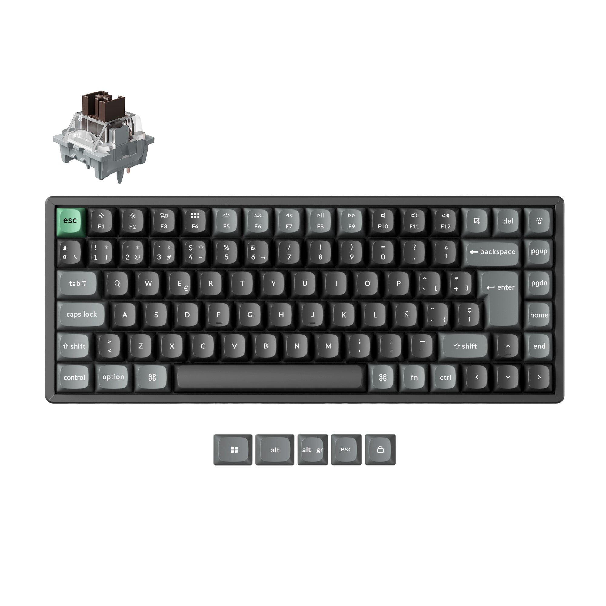 keychron-k2-ultra-8k-clavier-m-canique-custom-sans-fil-75-iso image 2