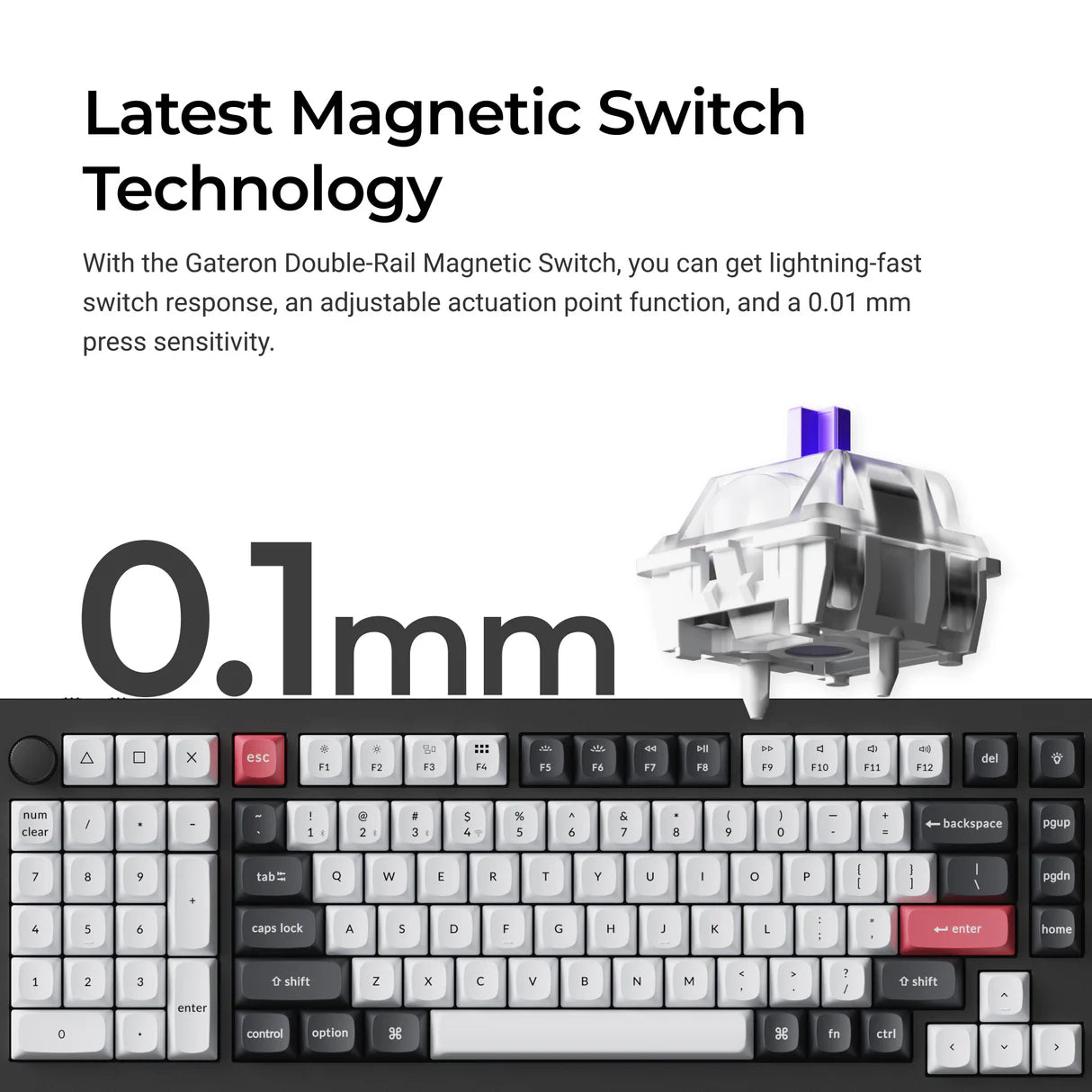 keychron-q12-he-clavier-custom-sans-fil-96-switchs-magn-tiques image 6