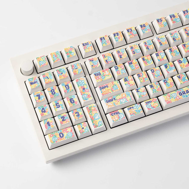 keychron-graffiti-party-set-de-140-keycaps-pbt-cherry-profile-dye-sub image 3