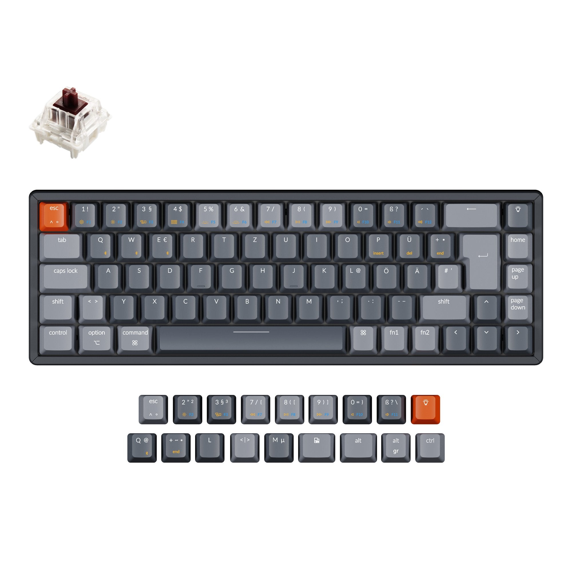 keychron-k6-clavier-m-canique-sans-fil-65-iso-de-allemand-qwertz-hot-swap image 3