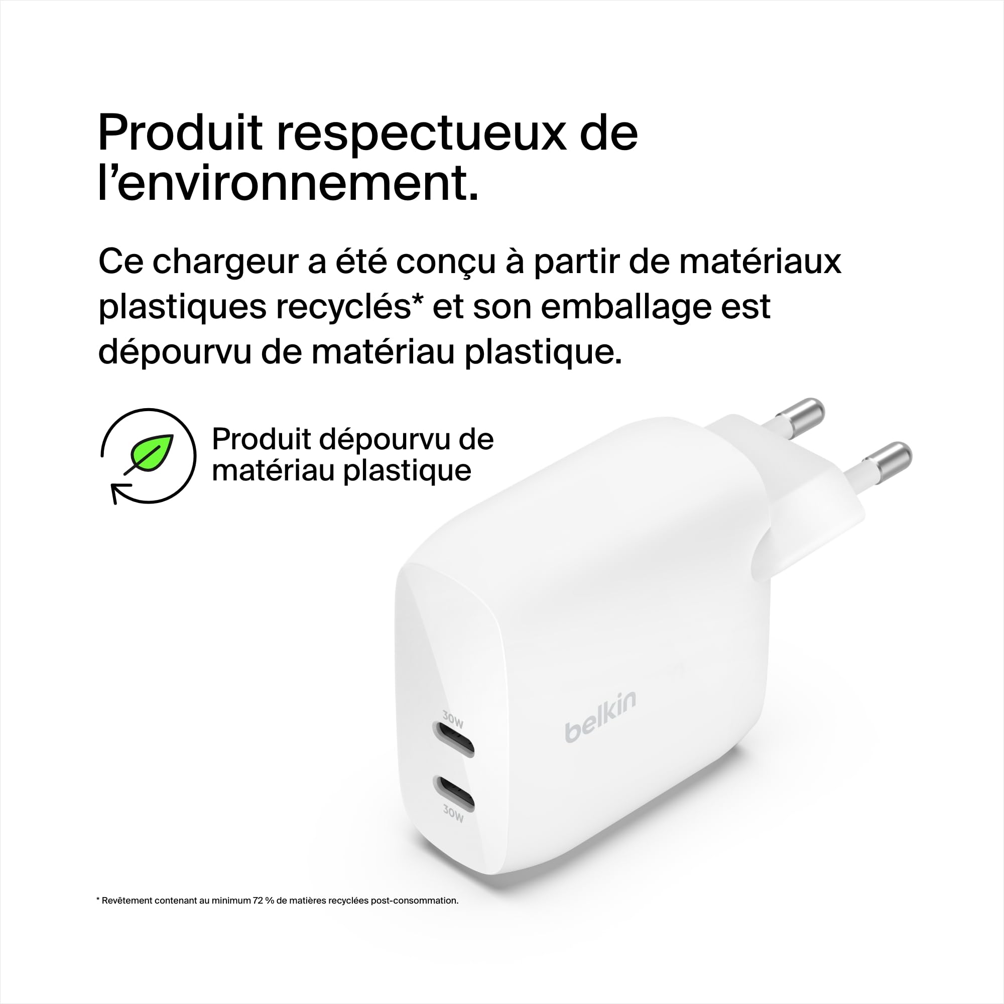 belkin-boostcharge-chargeur-secteur-2x-usb-c-60-w-pps-c-bles-usb-c-et-lightning image 5
