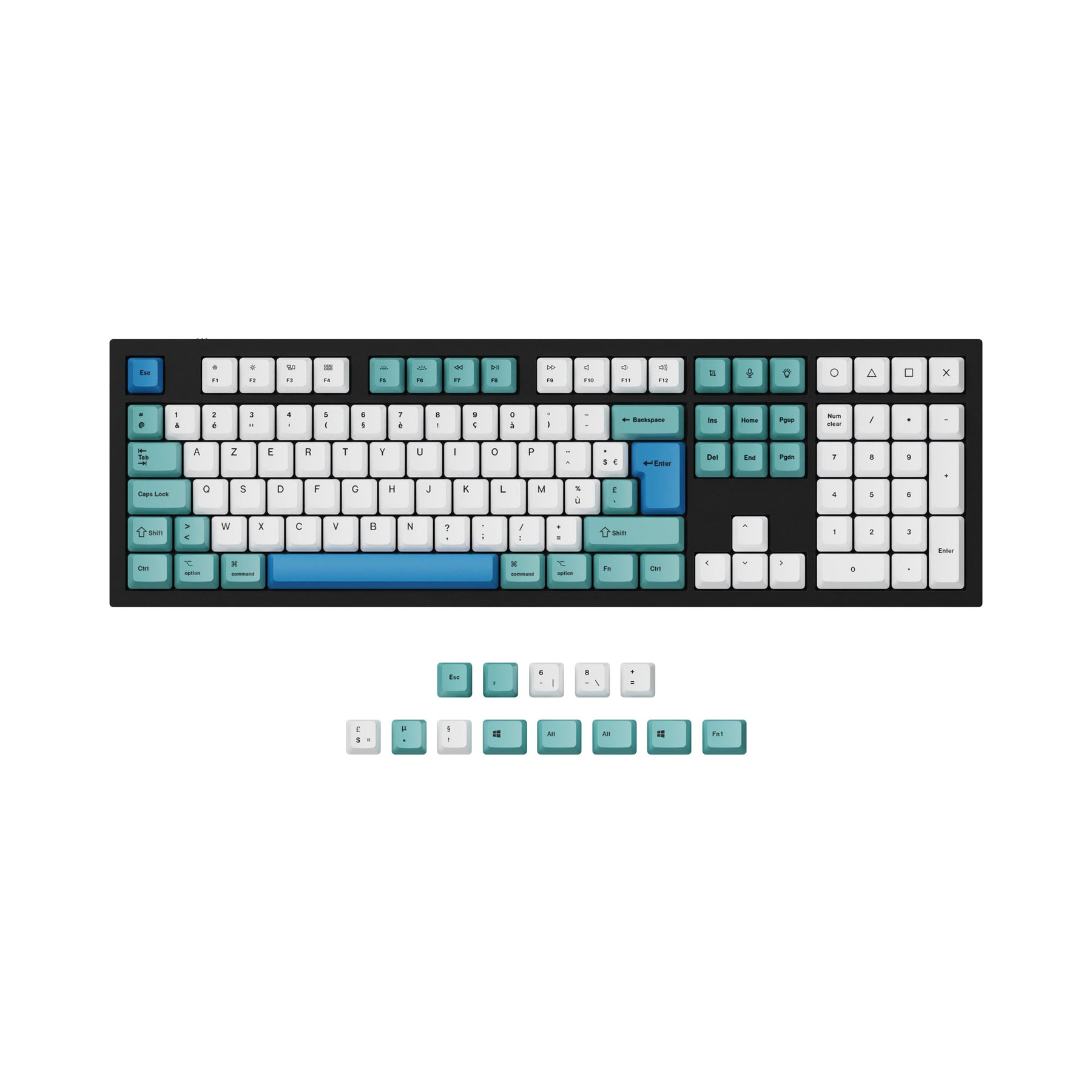 keychron-set-de-touches-oem-pbt-dye-sub-iceberg-q3-q4-q6-v3-v4-v6-k8 image 2