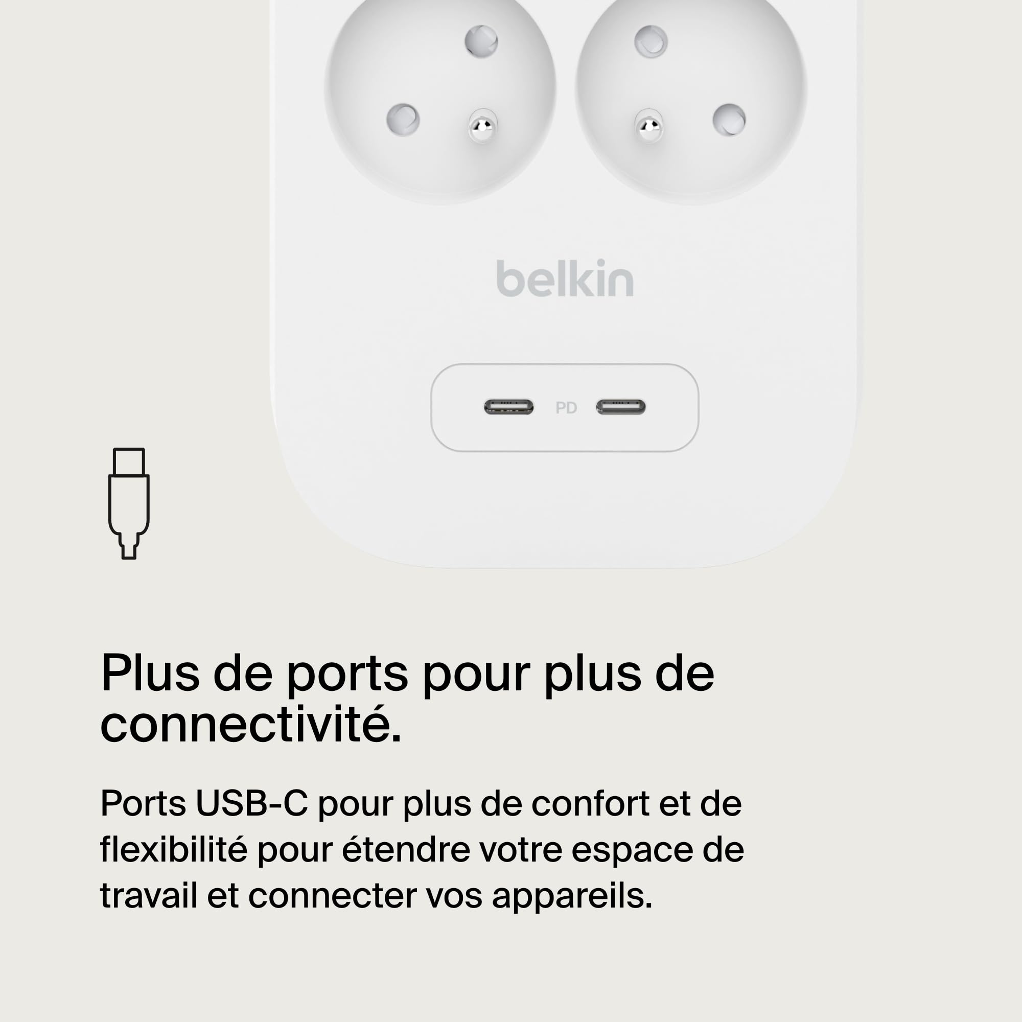 belkin-multiprise-parafoudre-8-prises-2-usb-c-pd-18w-2m image 6