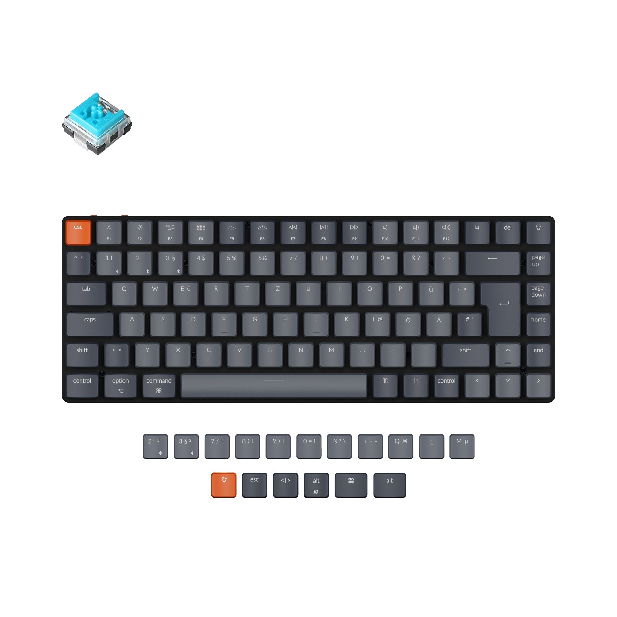 keychron-k3-version-2-ultra-slim-wireless-mechanical-keyboard-iso-de-allemand image 2