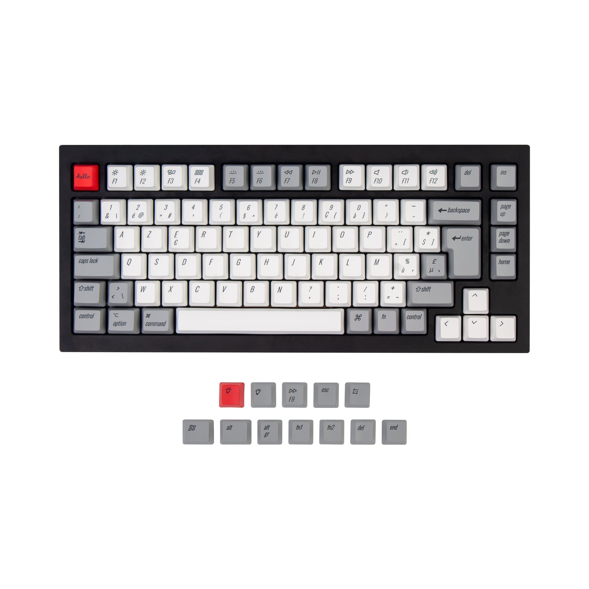 keychron-q1-q2-k2-set-de-touches-oem-pbt-dye-sub-r-tro-iso-ansi image 2