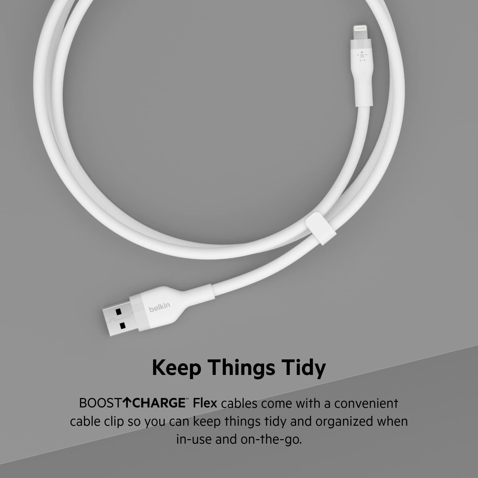 belkin-boostcharge-flex-c-ble-usb-a-vers-lightning-silicone-1-m-blanc image 3