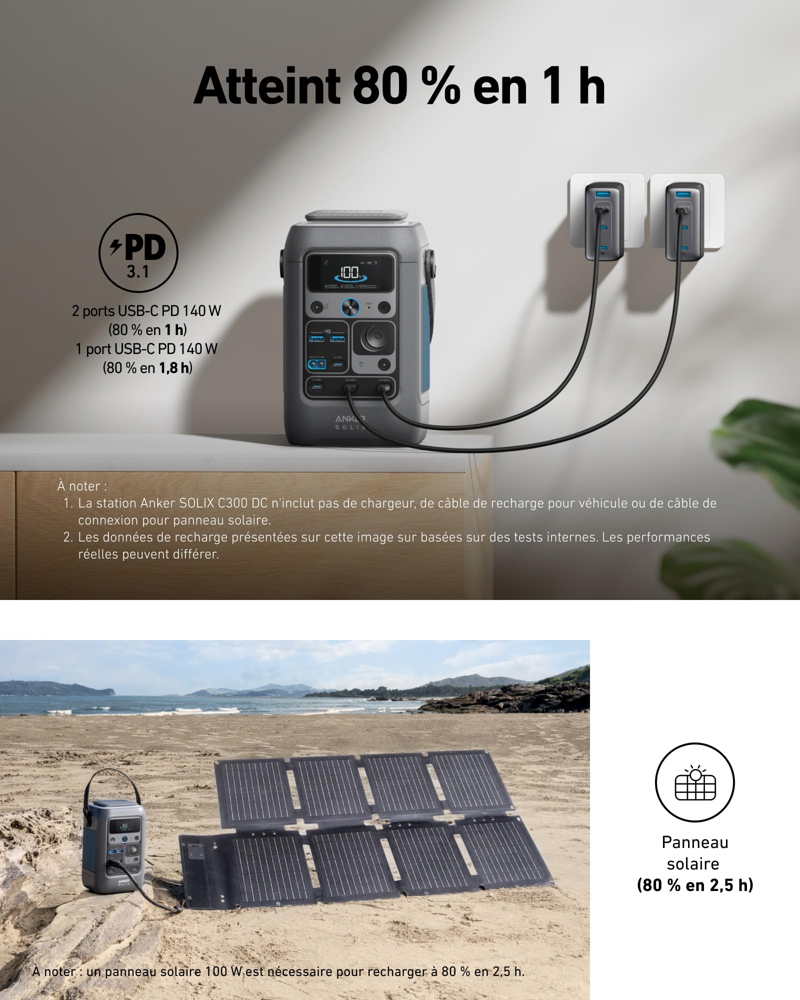 anker-solix-c300-dc-station-lectrique-portable-288wh-300w-lifepo4-7-ports image 6