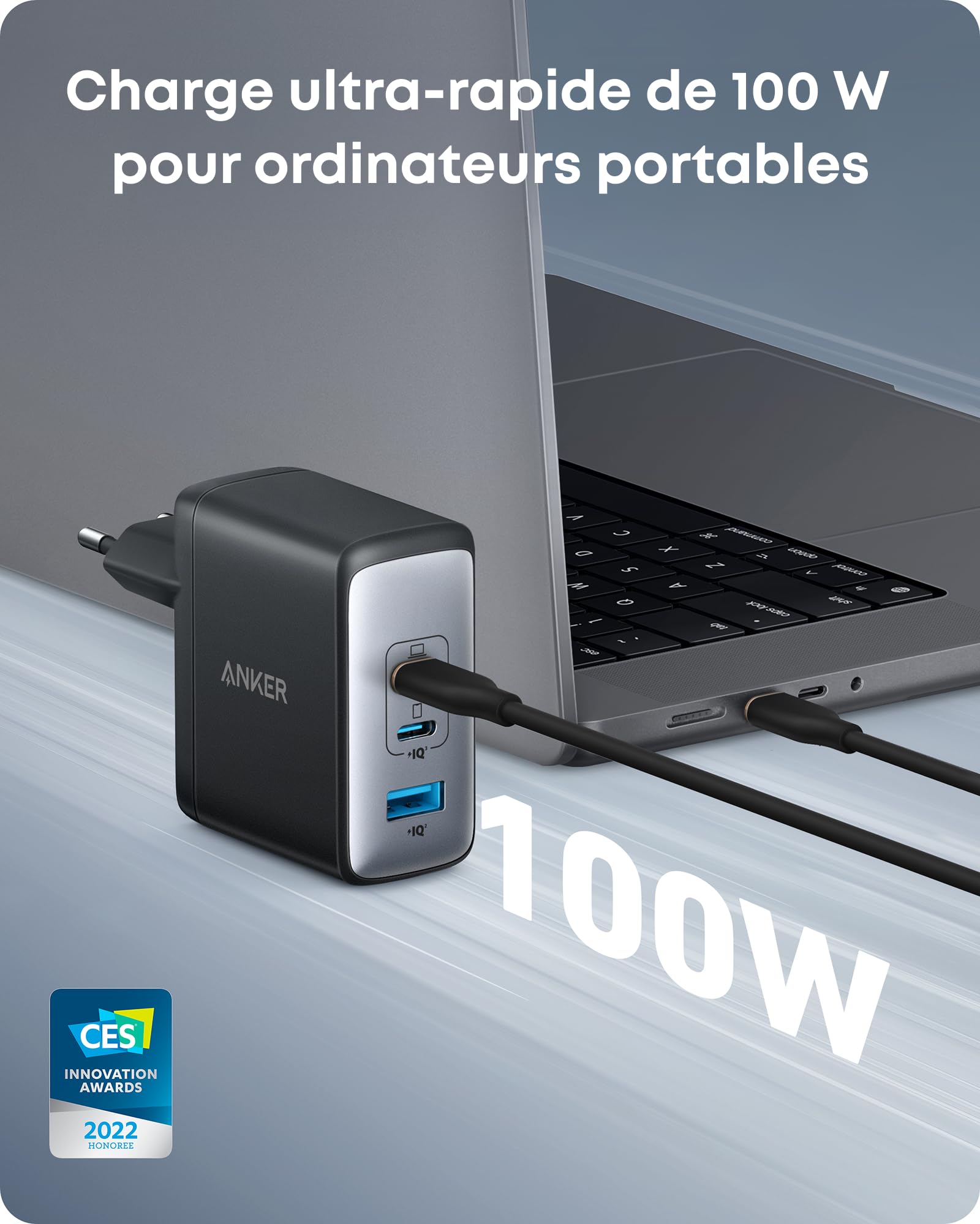 anker-736-chargeur-usb-c-100w-nano-ii-3-ports-gan-ii image 2