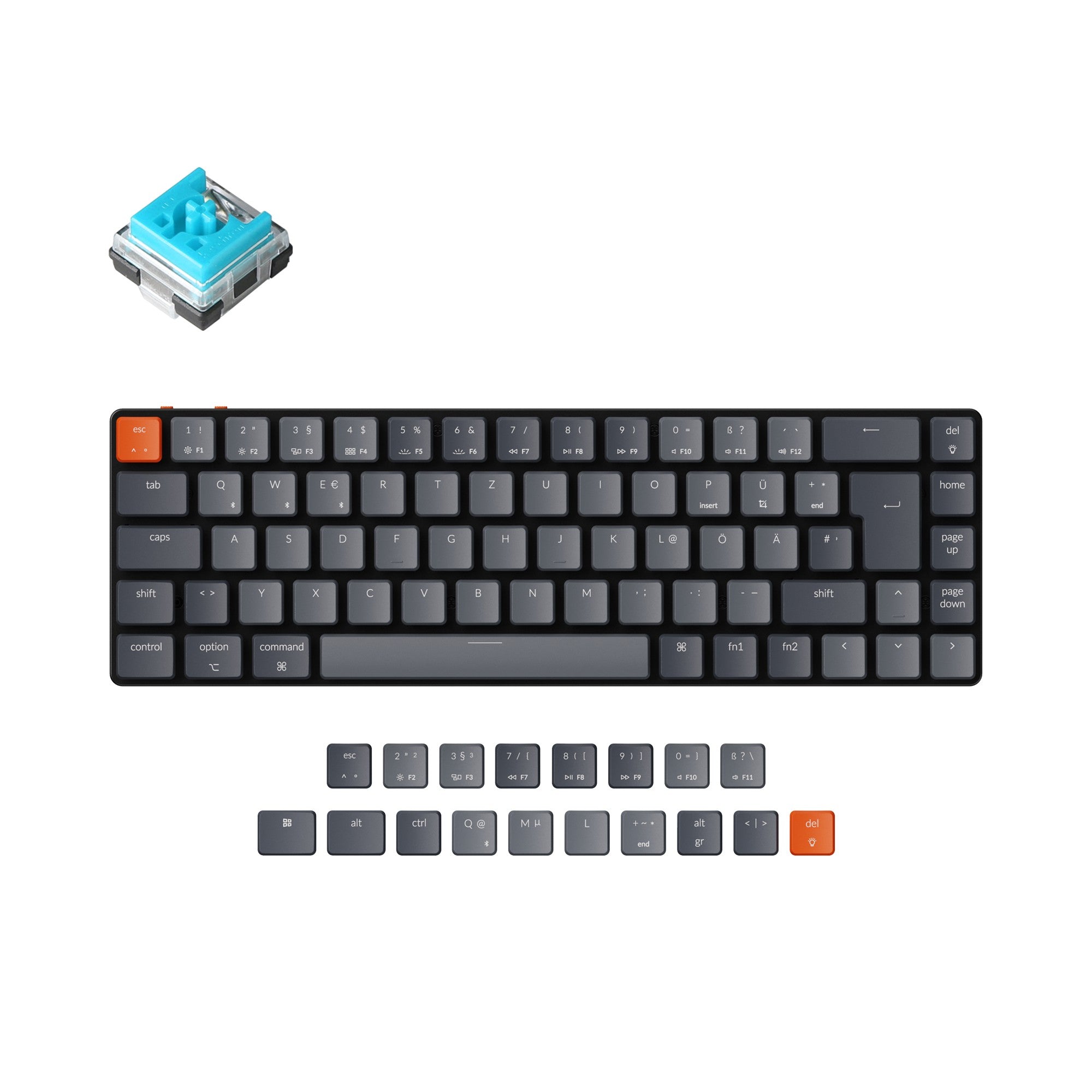 keychron-k7-clavier-m-canique-sans-fil-ultra-fin-65-allemand-iso-de image 8