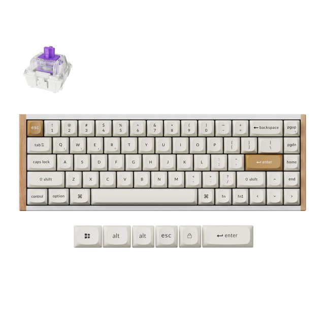 keychron-k6-he-clavier-magn-tique-sans-fil-65-ansi-us-switches-gateron-double-ra image 2