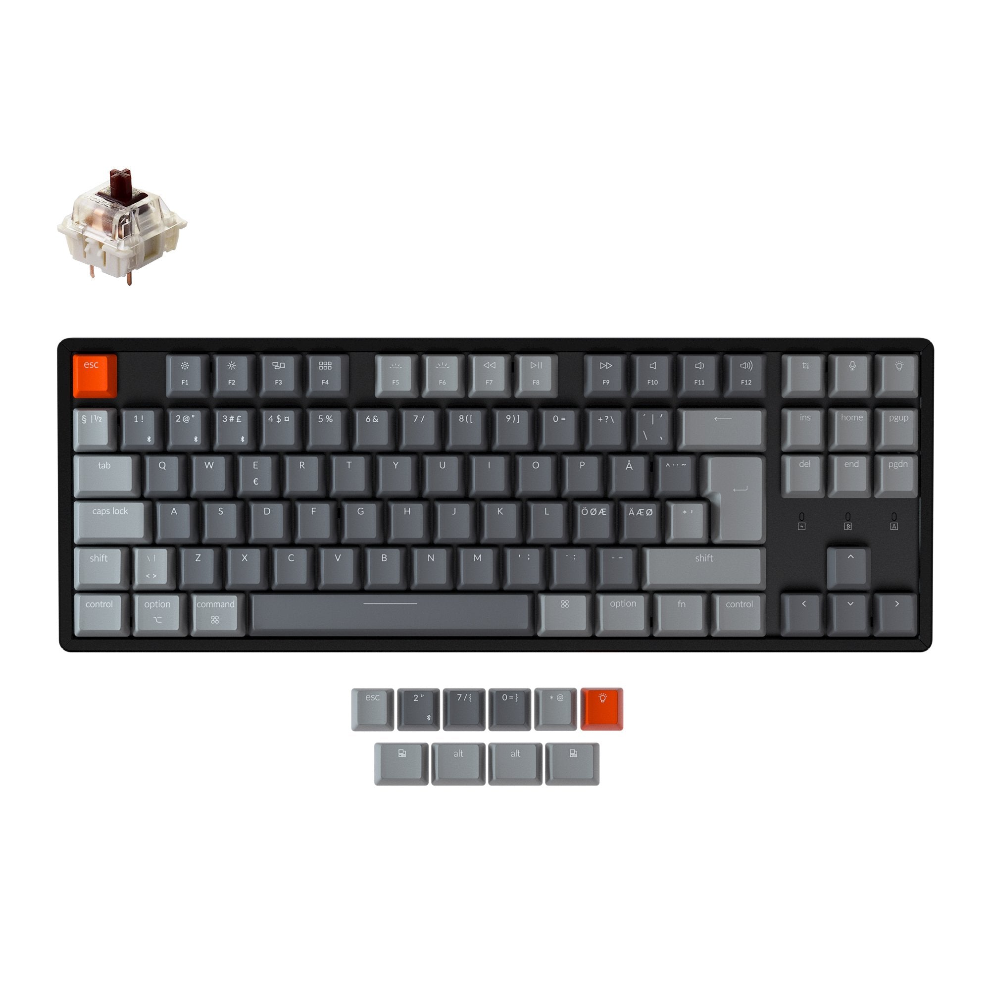 keychron-k8-clavier-m-canique-sans-fil-tenkeyless-nordic-iso image 3